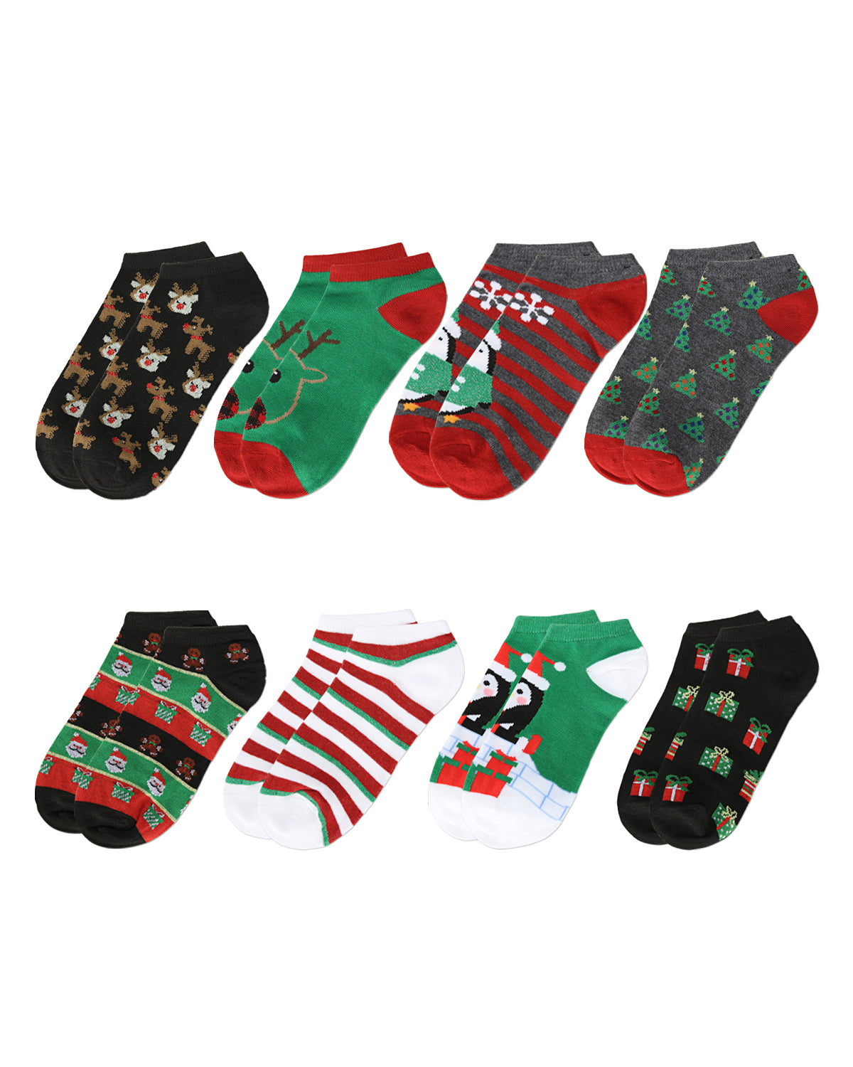 Women's 10 Pair Pack Holiday Low Cut Socks