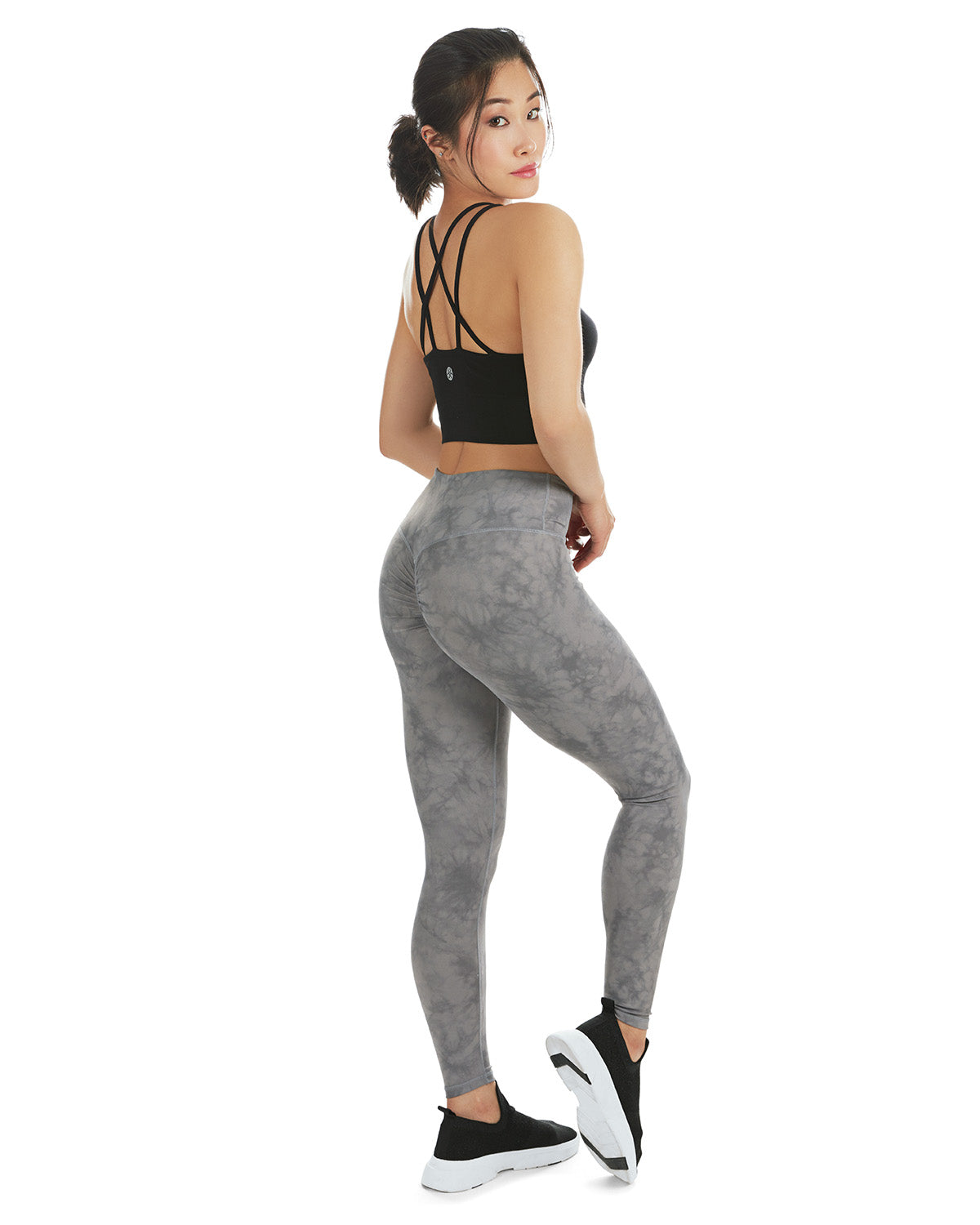 Tie Dye Print Scrunch Butt Stitch Athletic Legging