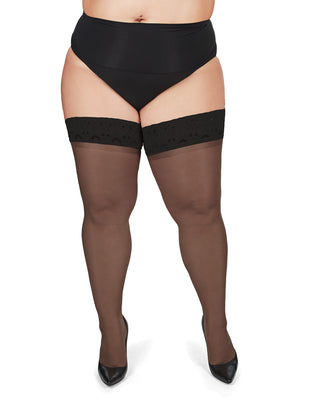 All Day Plus Size Curvy Sheer Control Top Pantyhose