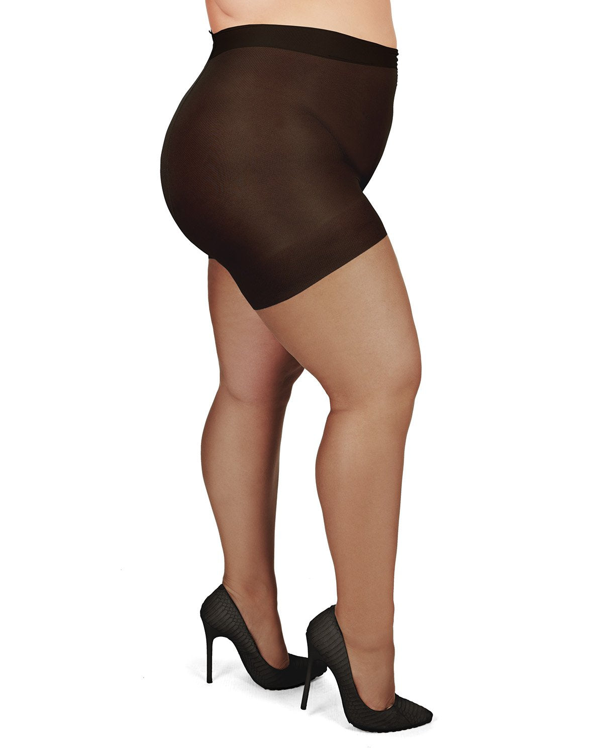 Plus Size Curvy Ultra Sheer Control Top Pantyhose