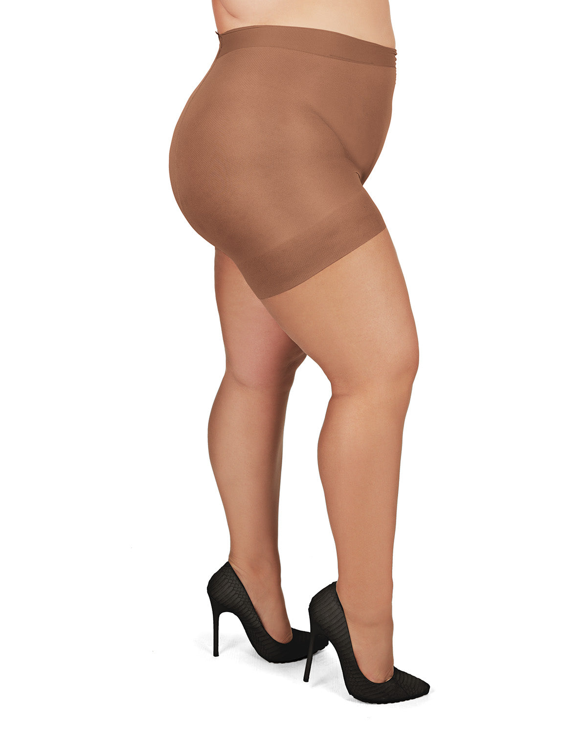 Plus Size Curvy Ultra Sheer Control Top Pantyhose