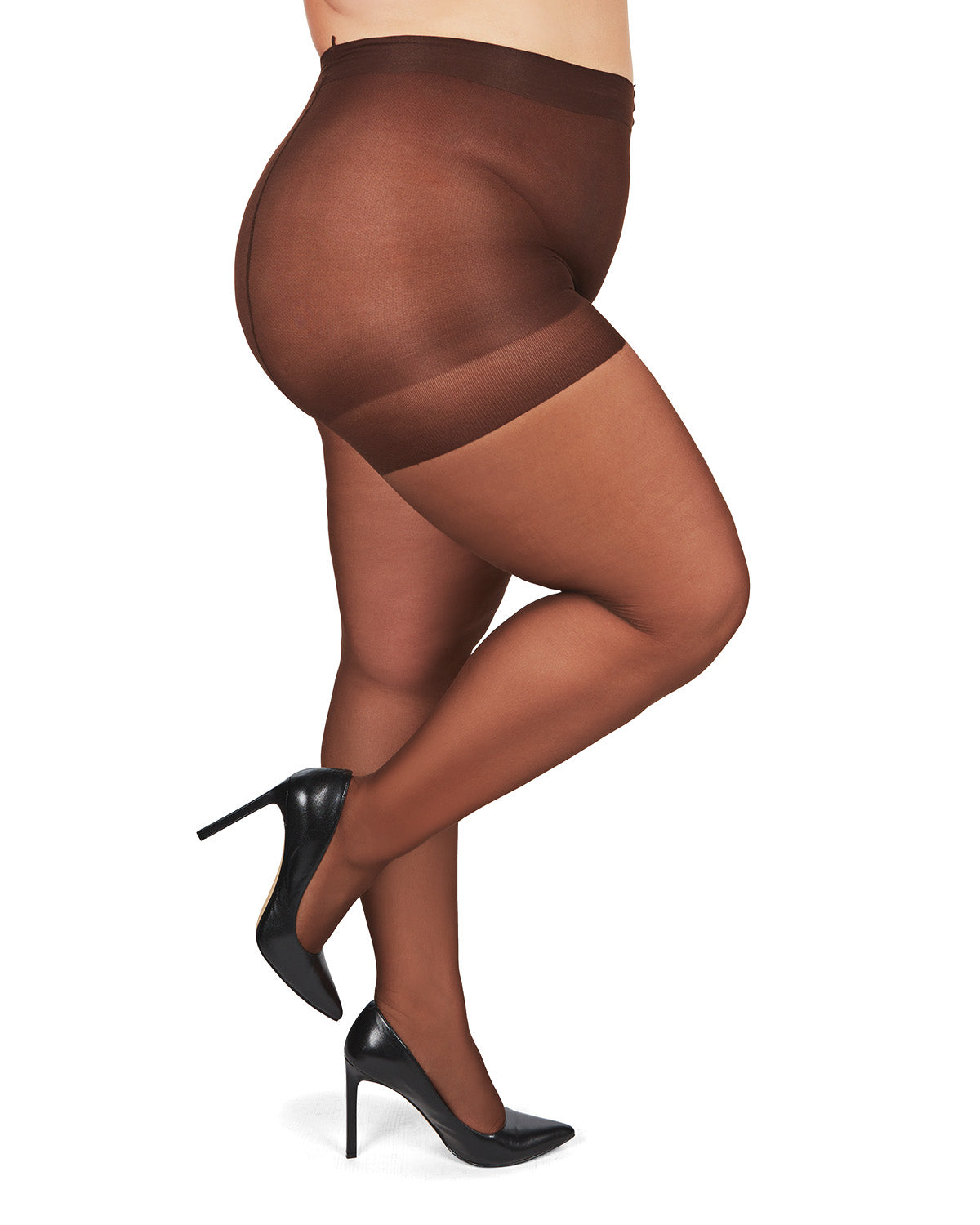 All Day Plus Size Curvy Sheer Control Top Pantyhose 1003