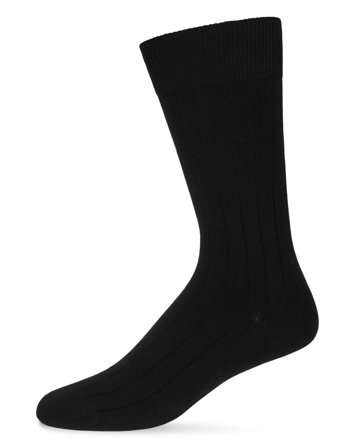 Men's 3 Pair Pack Ribbed Extra Wear Cotton Blend Crew Socks