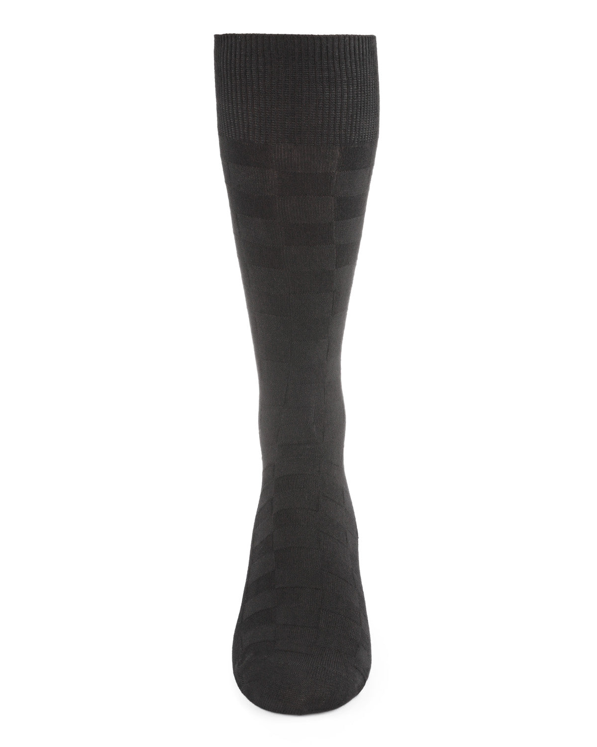 Men's Bamboo Blend Solid Checkerboard Crew Socks