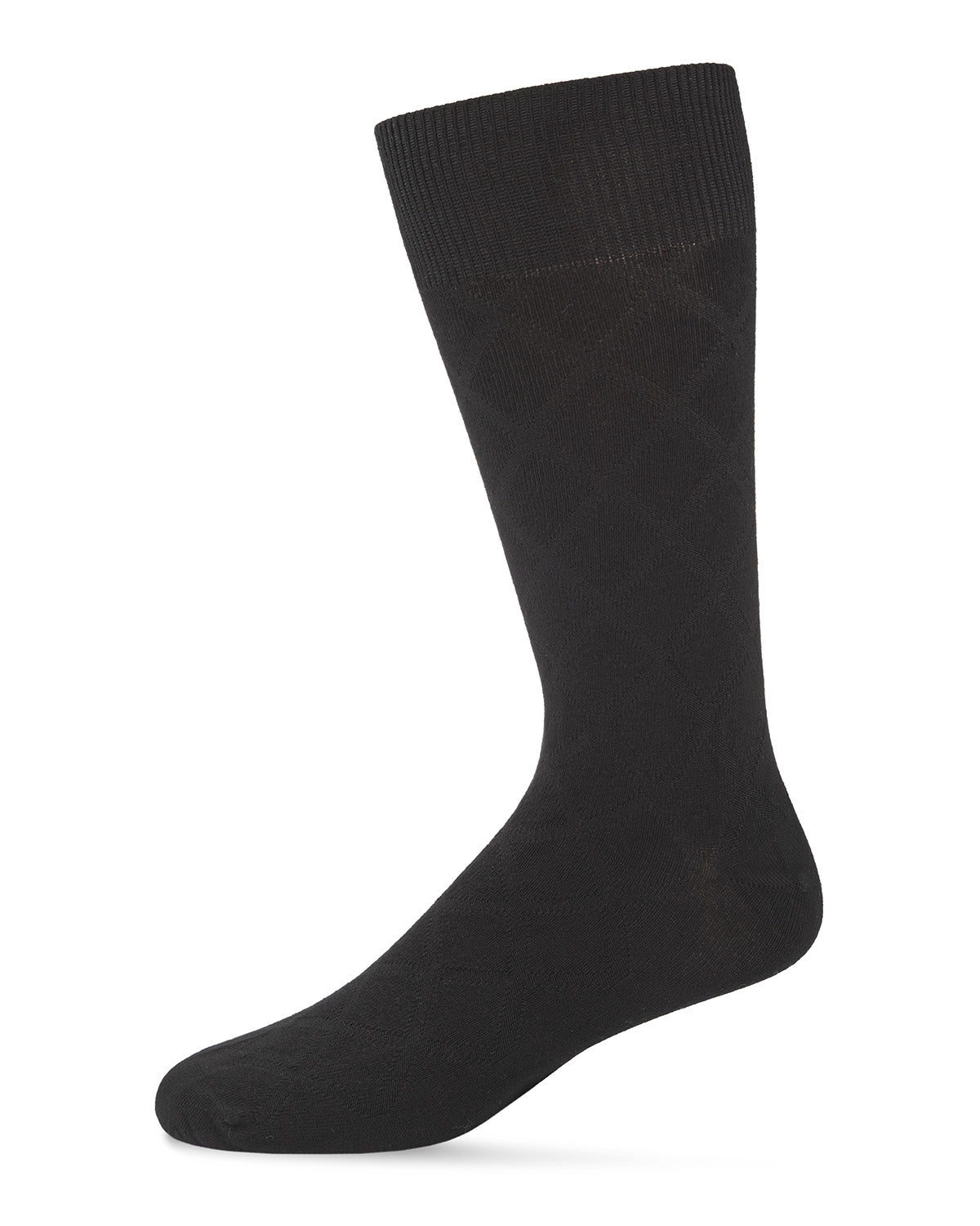 Men's Bamboo Blend Solid Diamond Crew Socks