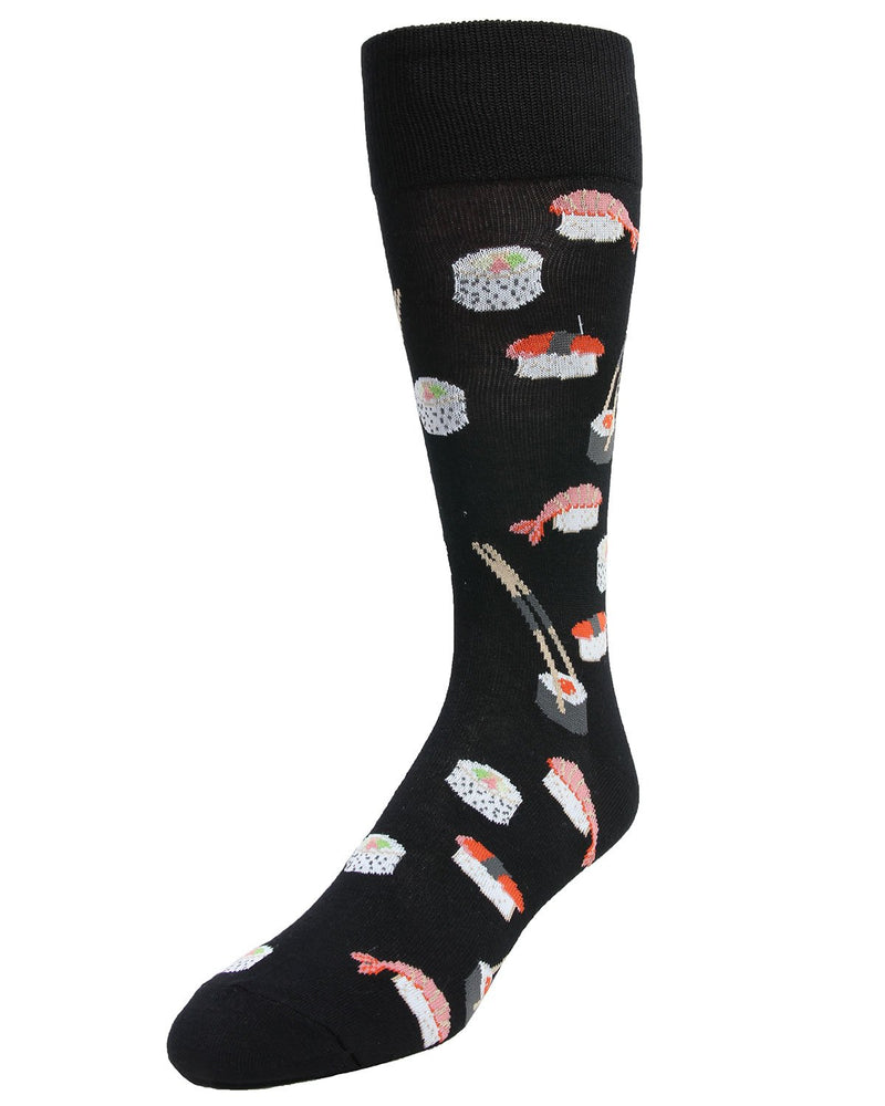 Bento Bamboo Blend Assorted Sushi Men's Crew Socks