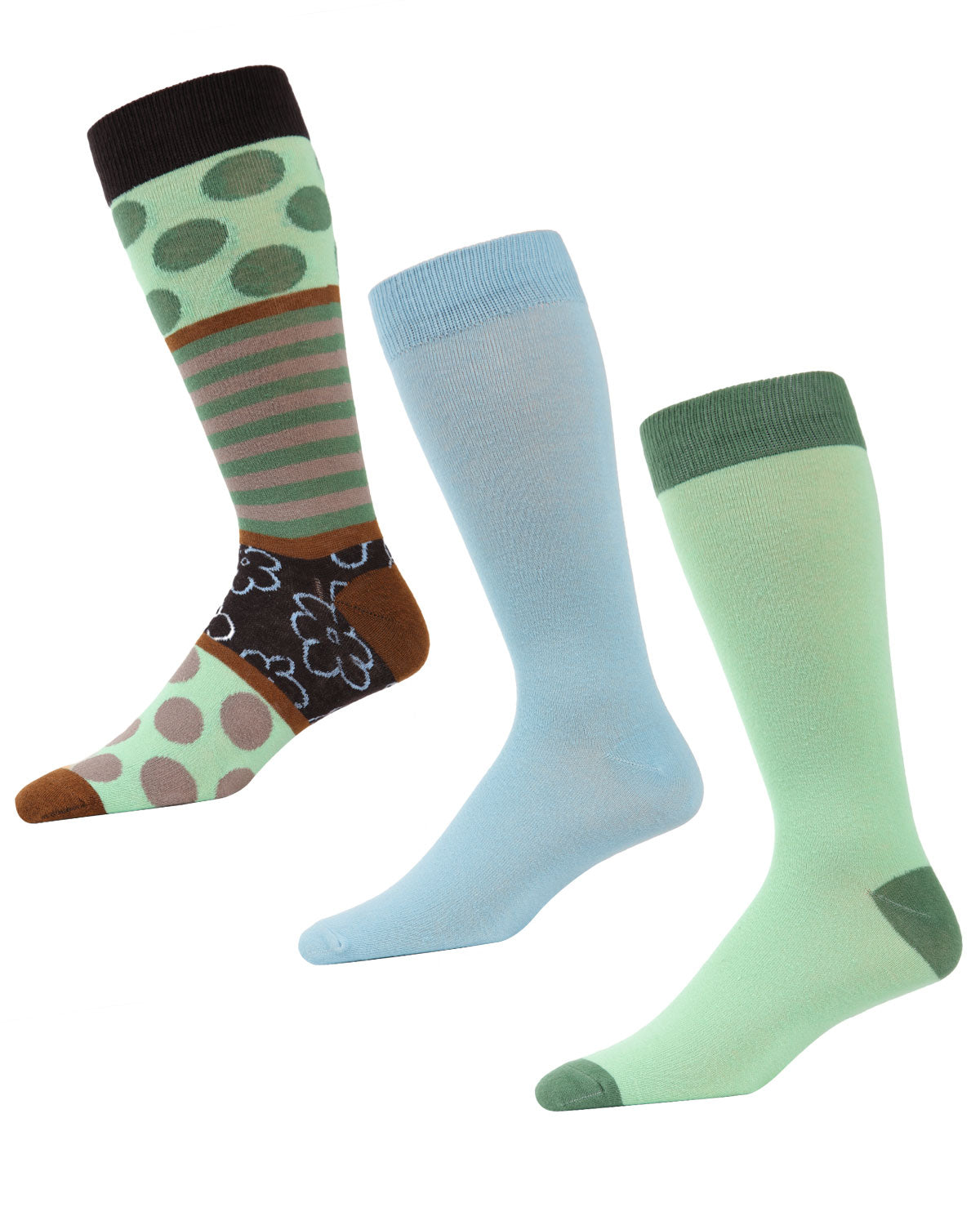 Flowertrast Cotton Blend Crew Sock 3 Pack