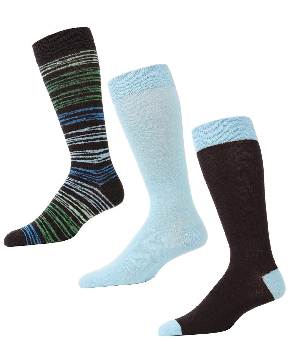 Stripe Rush Cotton Blend Crew Sock 3 Pack