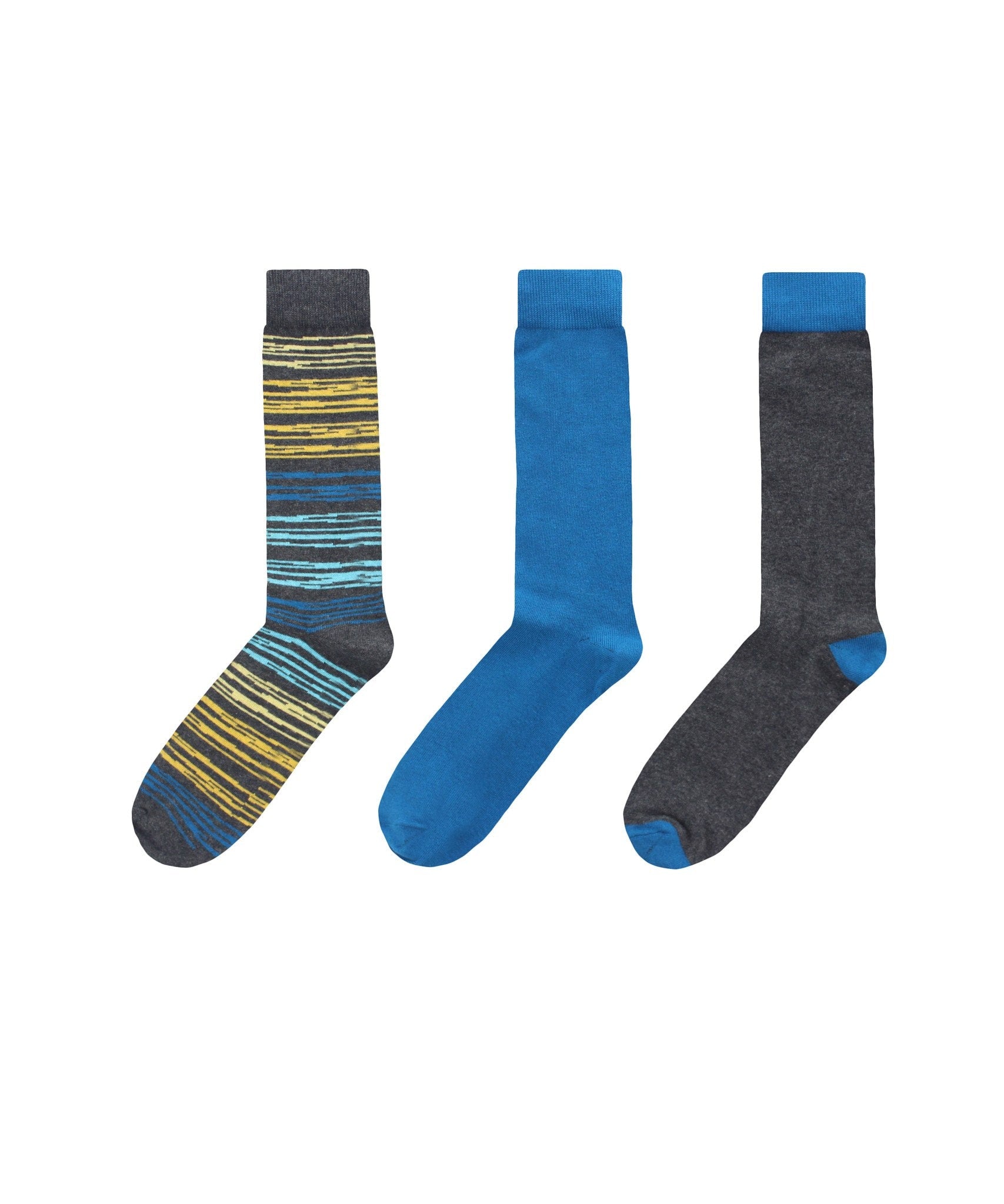 Stripe Rush Cotton Blend Crew Sock 3 Pack