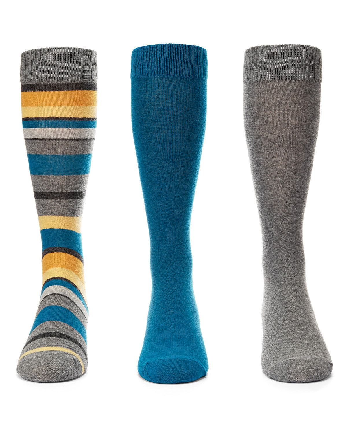 Striped Cotton Blend Crew Sock 3 Pack