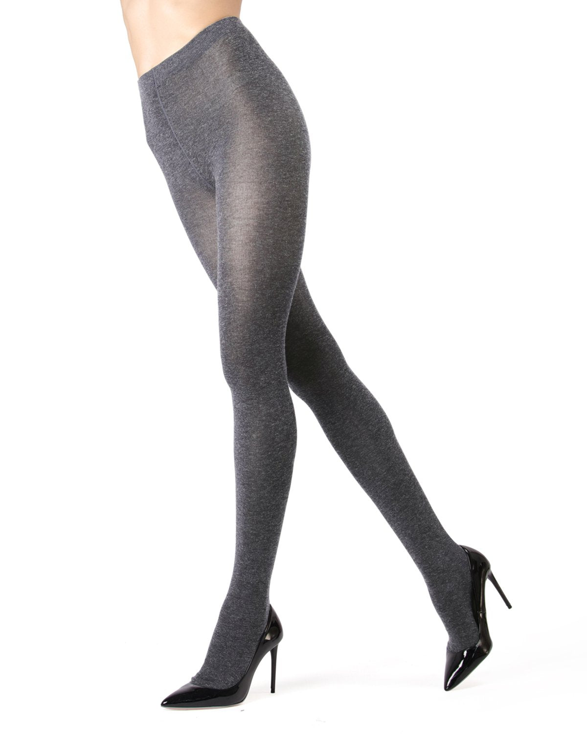 Shiny Cotton Blend Seamless Sweater Tights