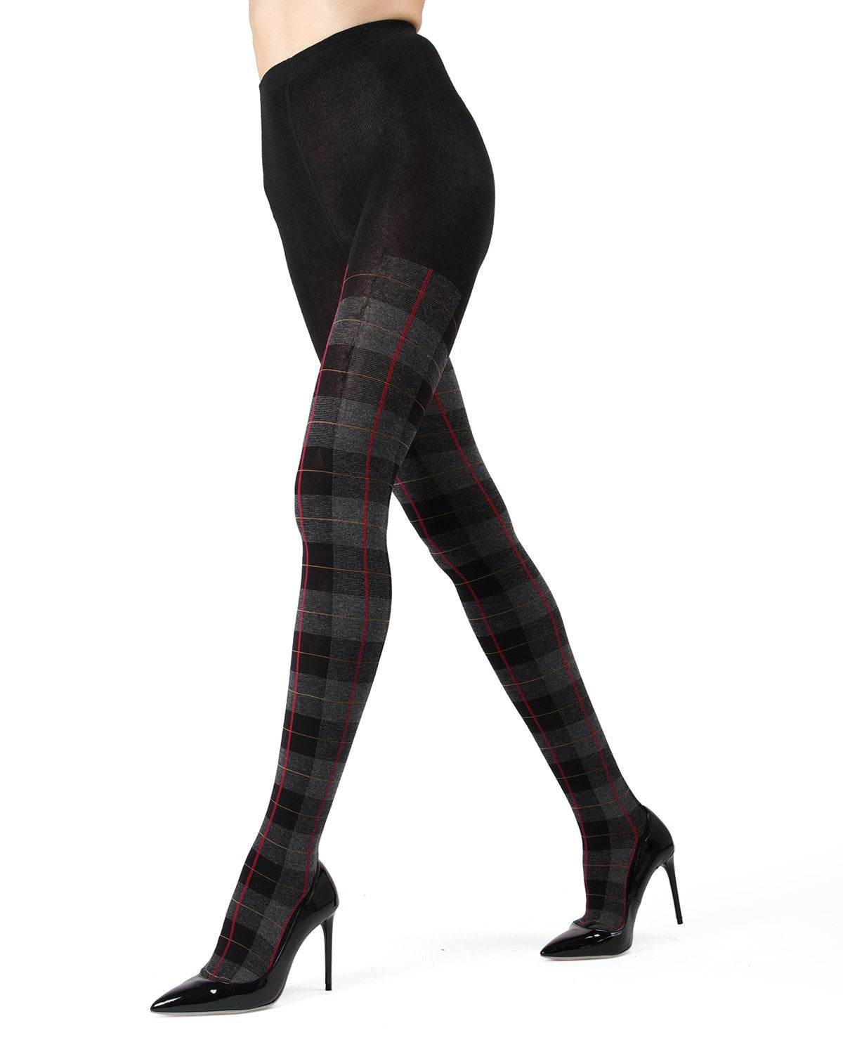 Glasgow Plaid Cotton Blend Sweater Tights