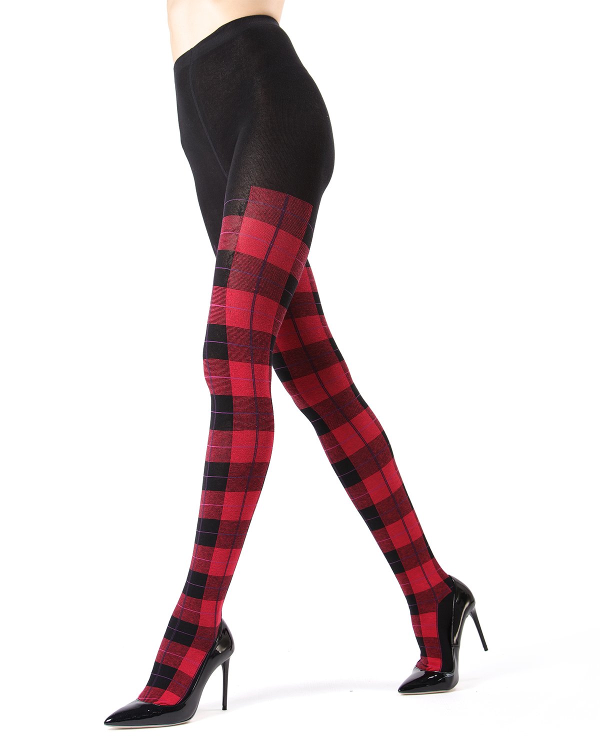 Glasgow Plaid Cotton Blend Sweater Tights