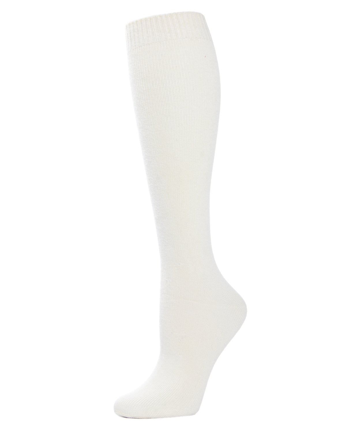 Women's Cotton Blend Solid Knit Knee High Socks