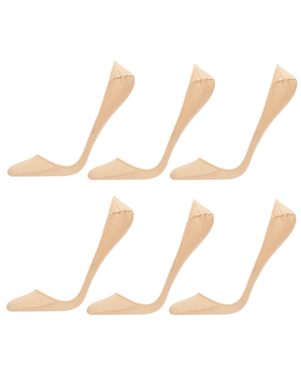 Closed Toe Stiletto Cotton Blend Shoe Liners 6 Pack