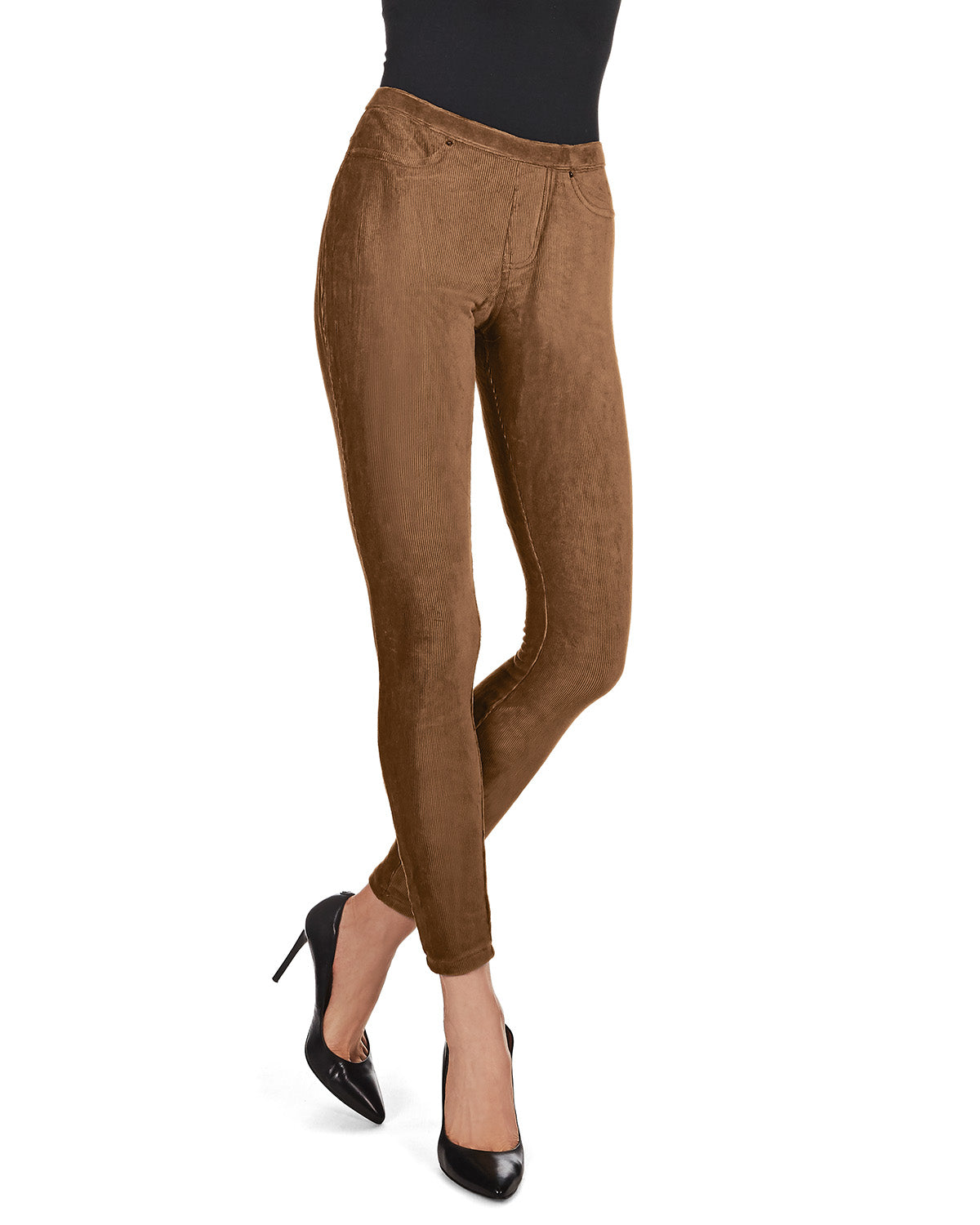 Thin-Rib Slim-Cut Stretch Corduroy Leggings