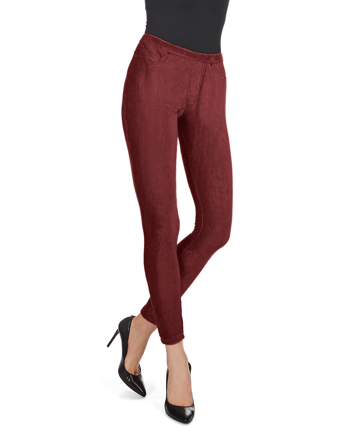 Thin-Rib Slim-Cut Stretch Corduroy Leggings