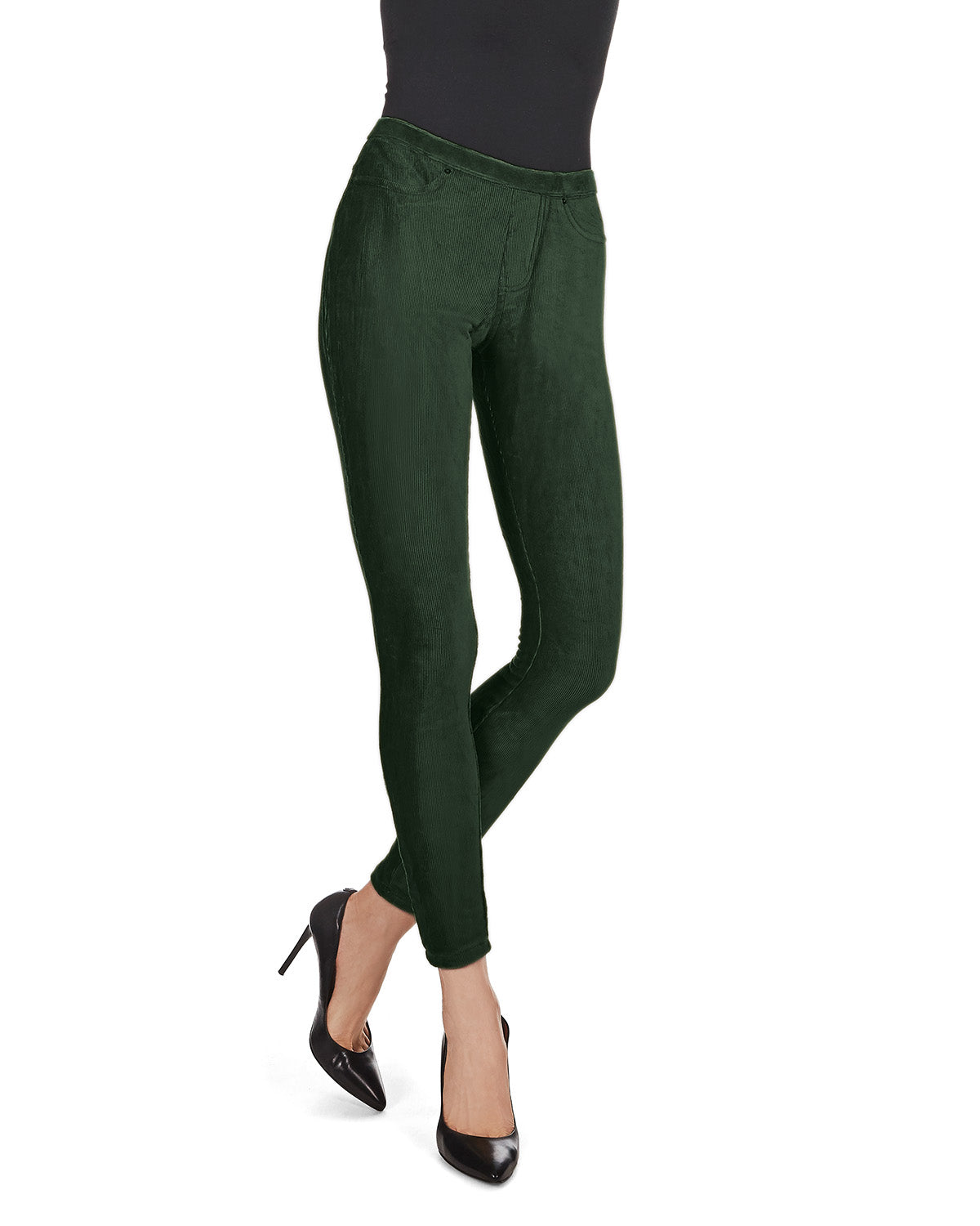 Thin-Rib Slim-Cut Stretch Corduroy Leggings