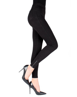 black ankle jeggings