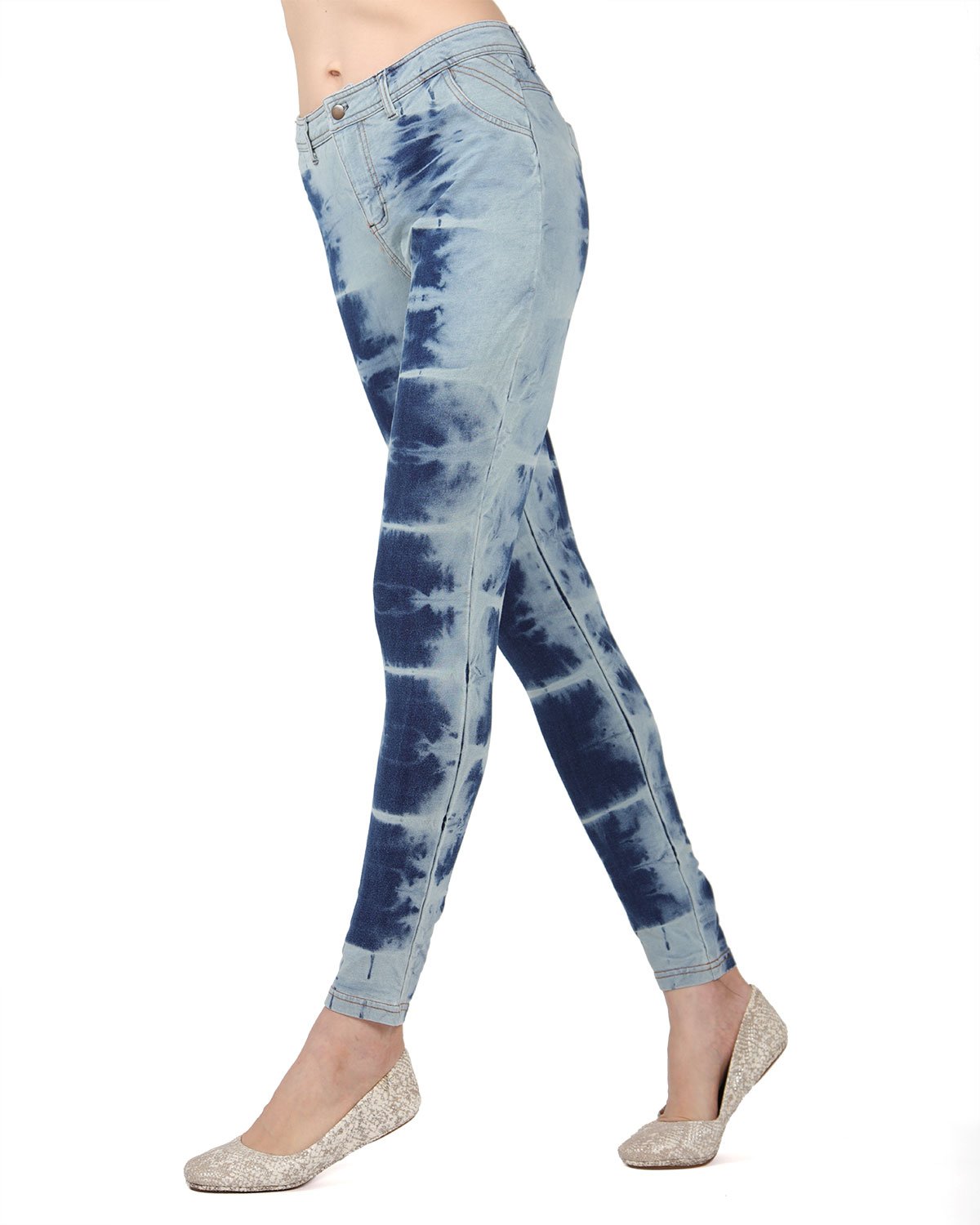 Vintage 80's Style Acid Wash Jean Leggings