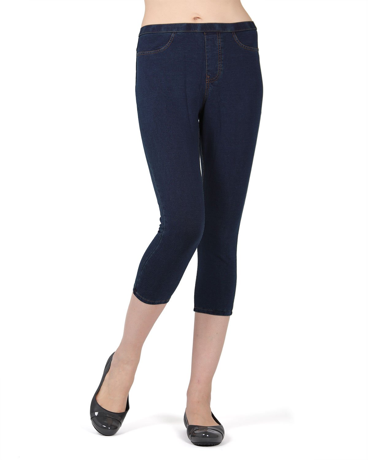 Priga Denim Cotton Capri Jean Leggings