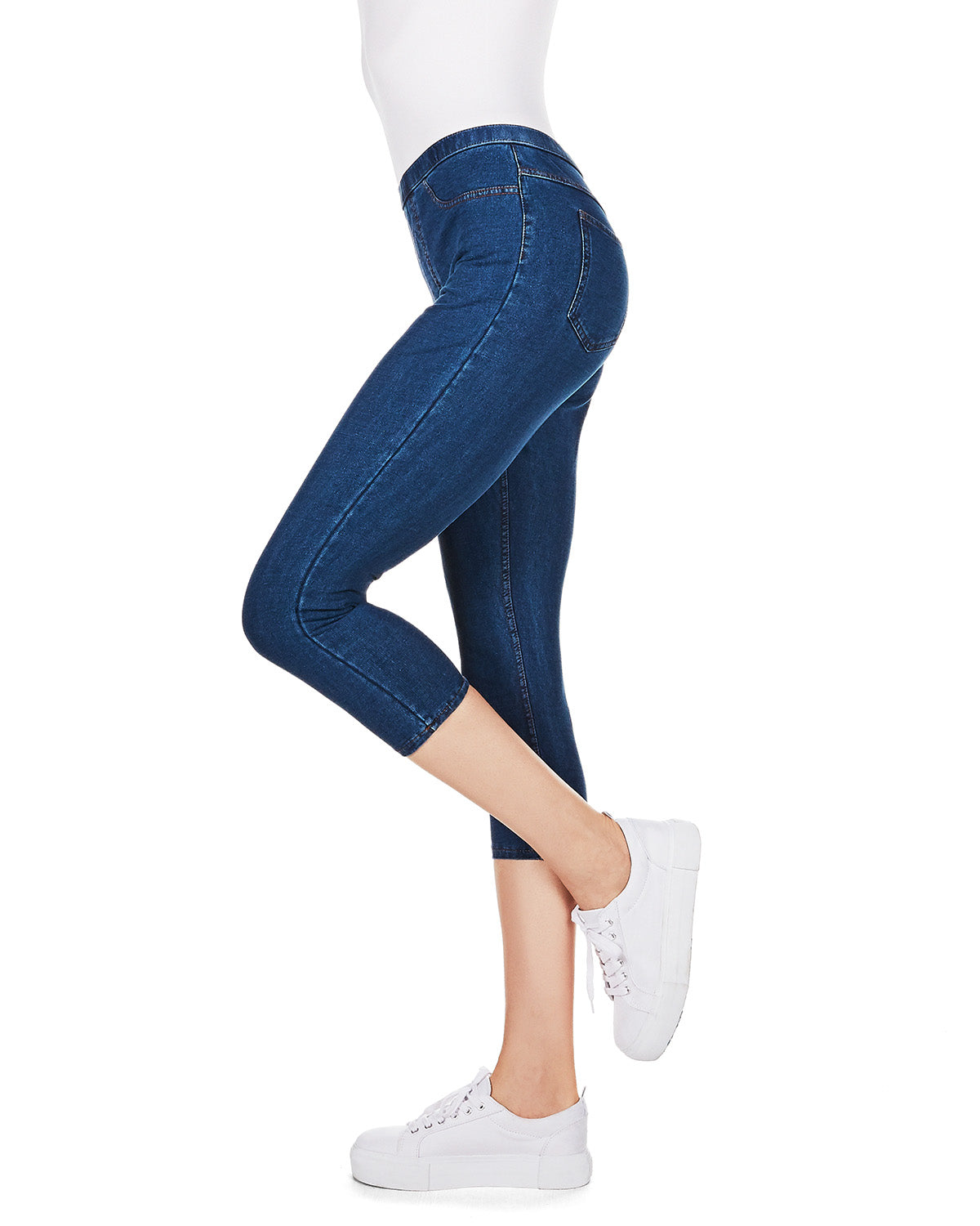 Priga Denim Cotton Capri Jean Leggings