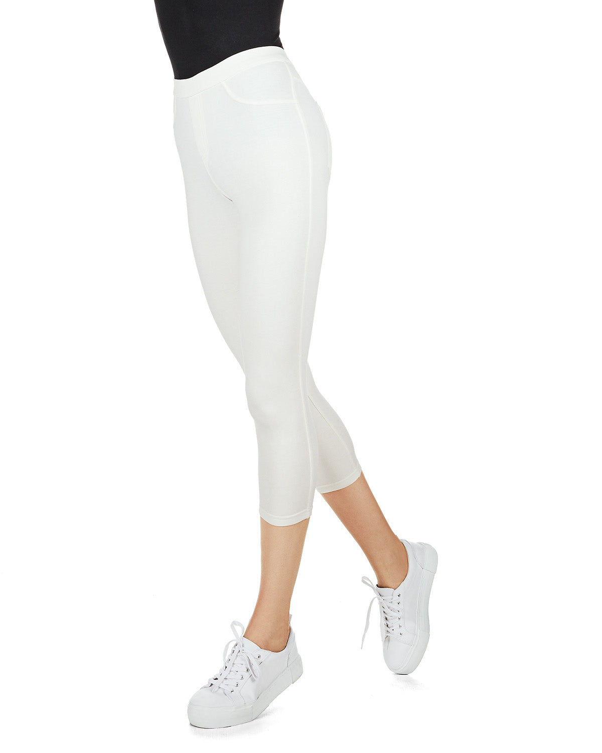 Liscia French Terry Cotton Capri Leggings