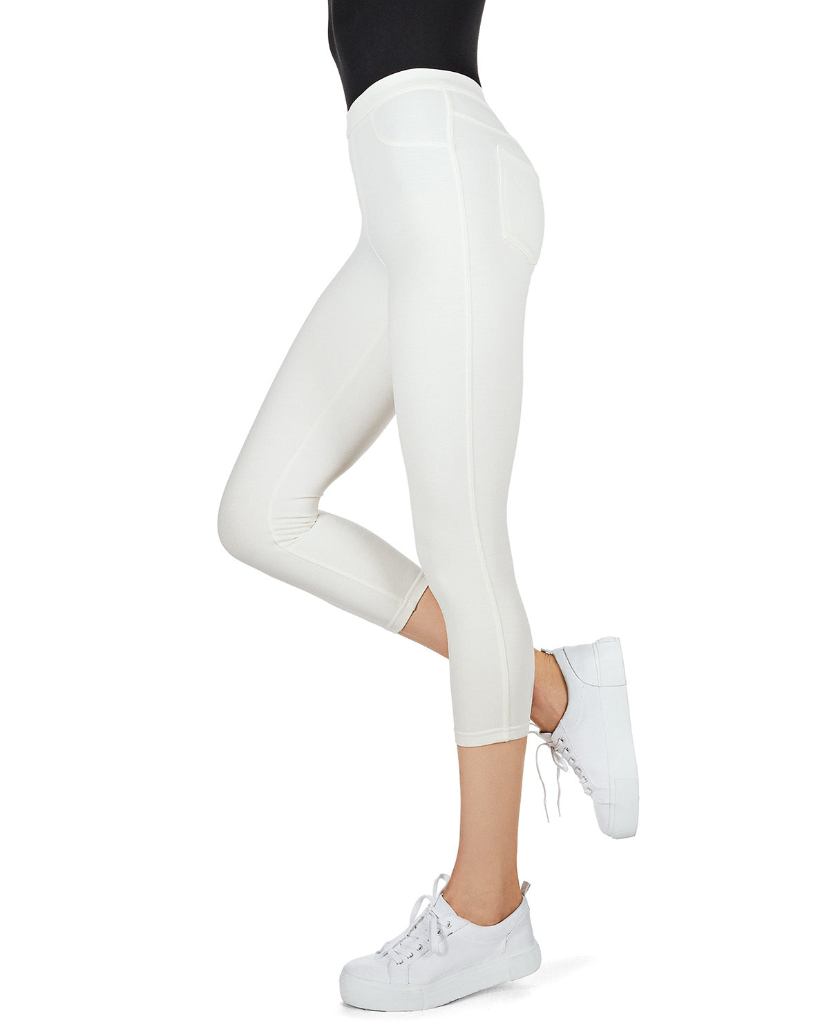 Liscia French Terry Cotton Capri Leggings