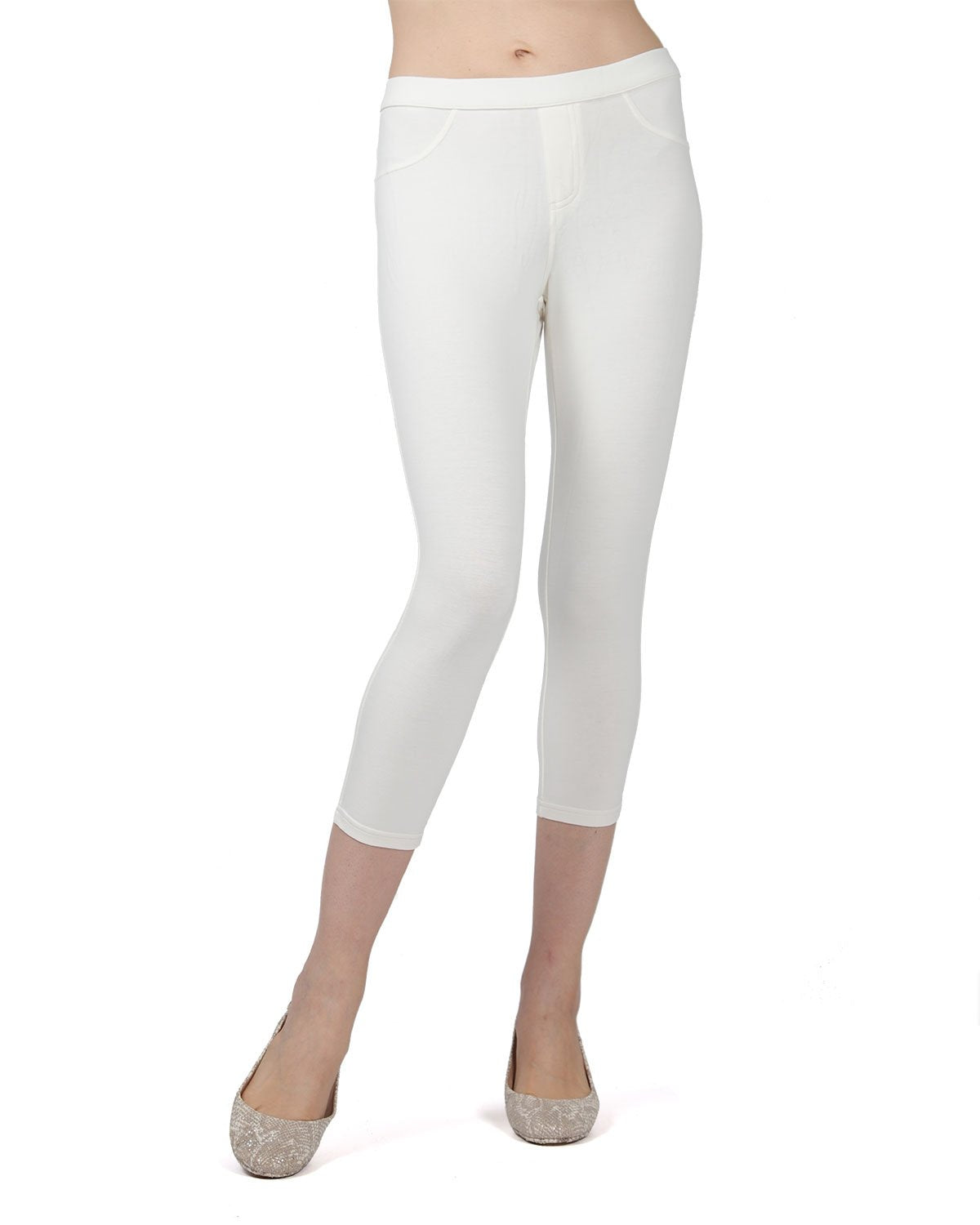 Liscia French Terry Cotton Capri Leggings