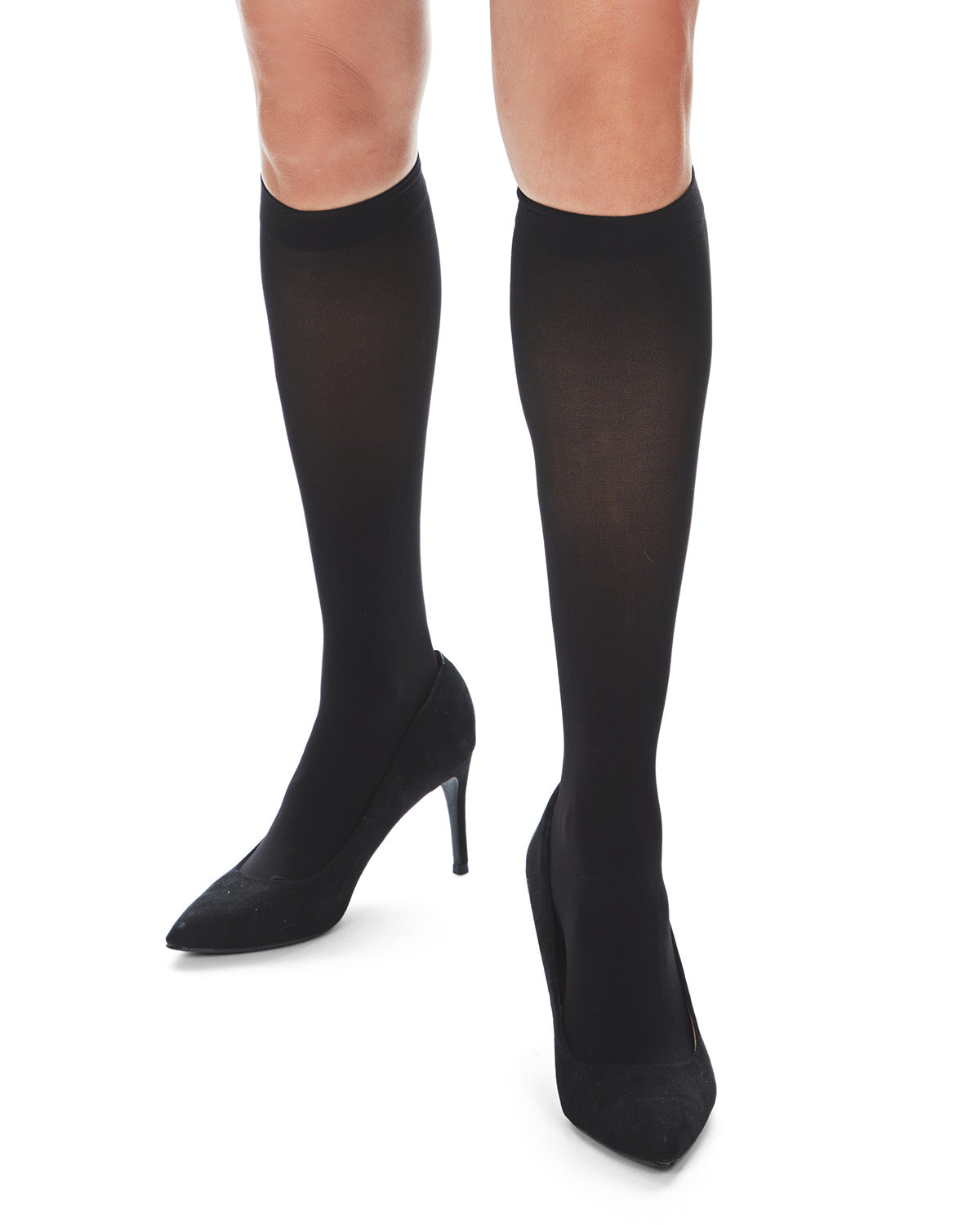 Women's Completely Opaque Knee Highs