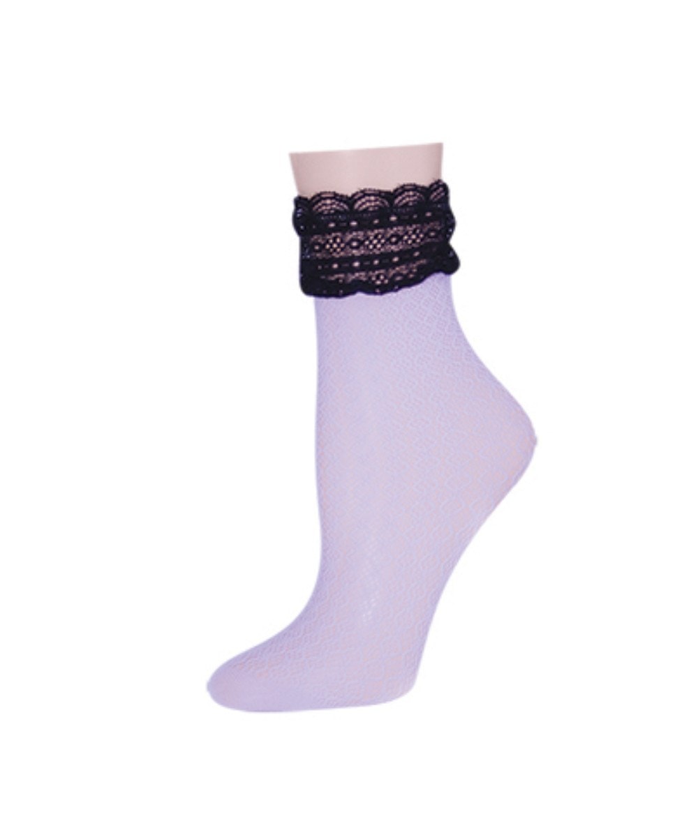 Women's Diamond Floral Lace Anklet Socks