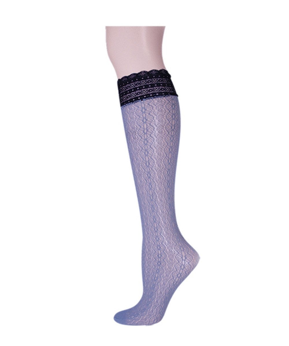 Ornate Lace Net Knee High Socks