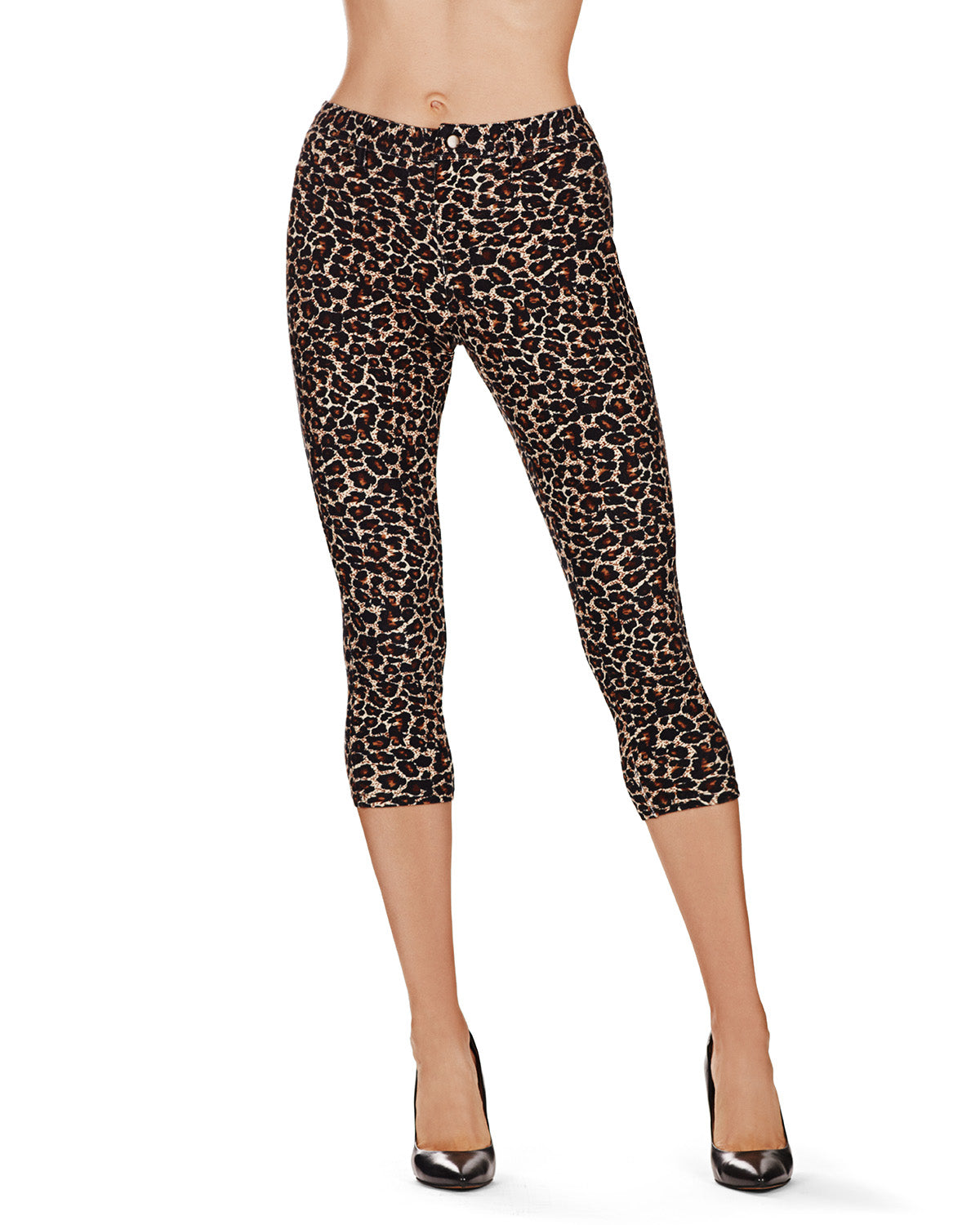 Leopardito Capri Leopard Cotton Blend Leggings