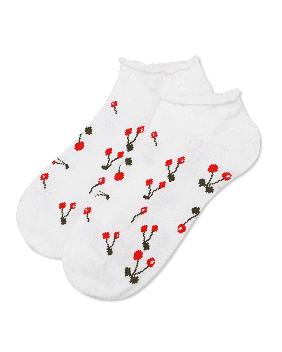 Cherry Blossom Cotton Blend Low-Cut Running Socks