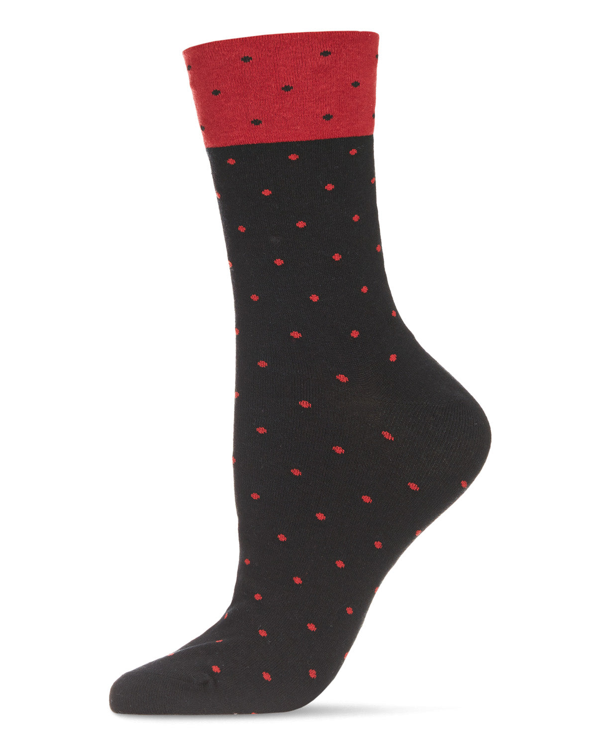 Contrast Dot Cotton Blend Ankle Socks