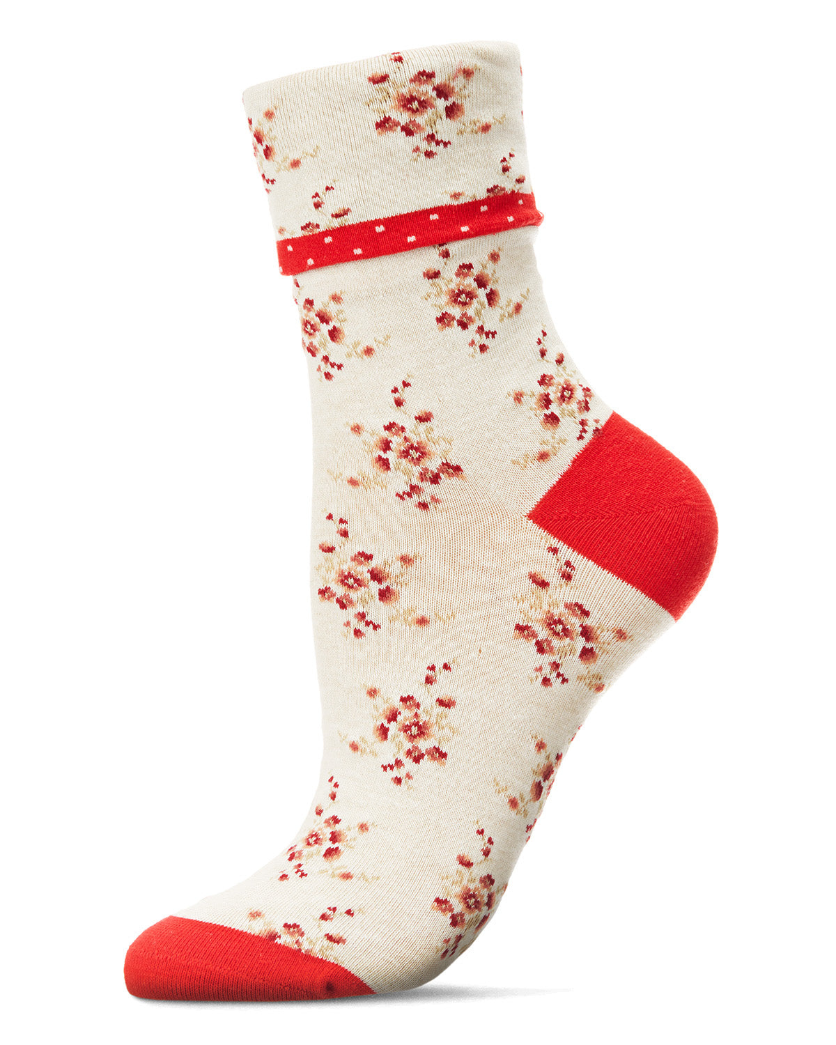 Vintage Floral Women's Cotton Blend Ankle Socks