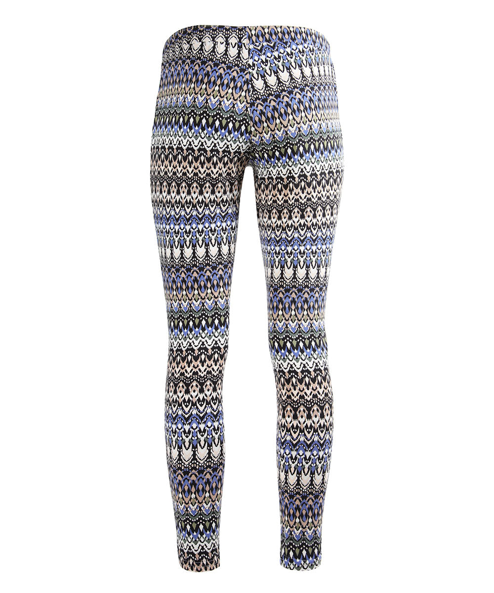 Protuva Bohemian Print Cotton Blend Leggings