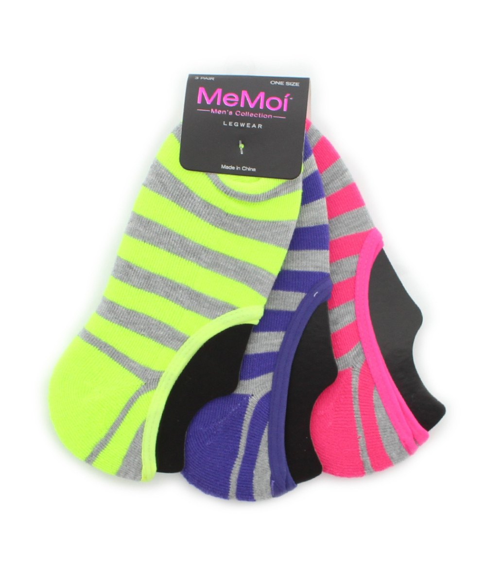 Striped Half Cushioned Sock Liners 3-Pack