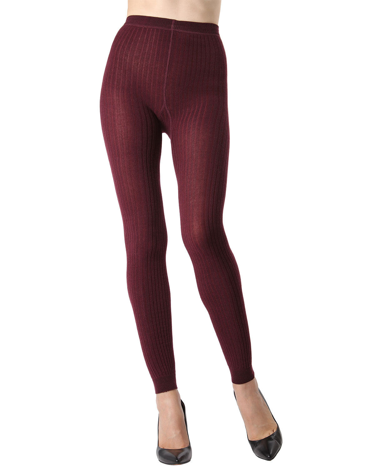 Footless Ribbed Sweater Tights