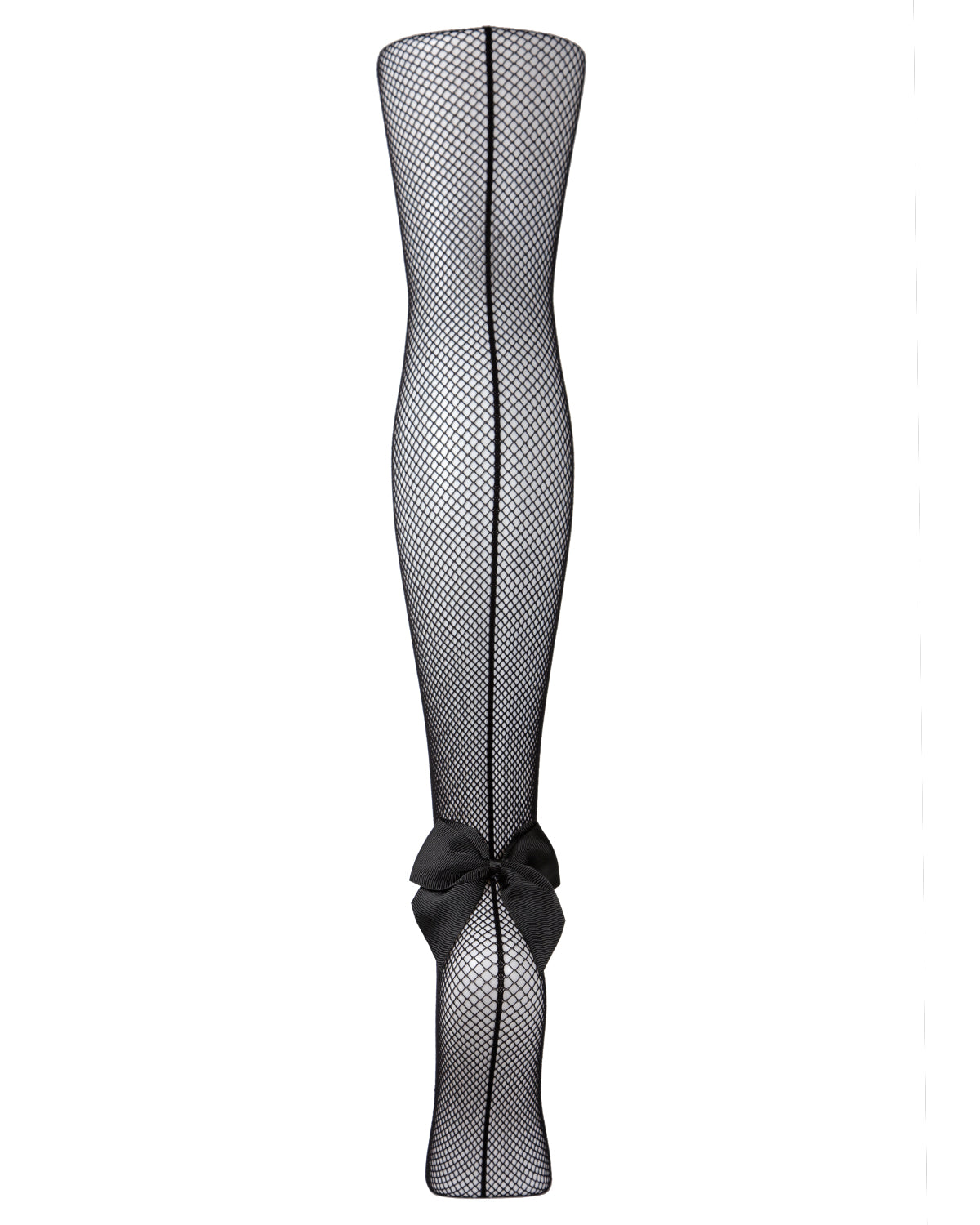 Women's Backseam Bow Nylon Fishnet Tights