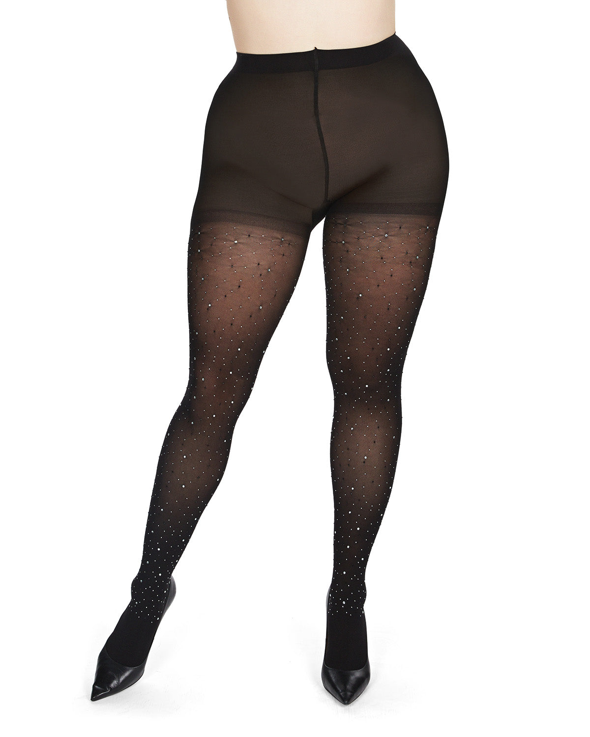 Rock The Night Opaque Faux Gemstone Tights