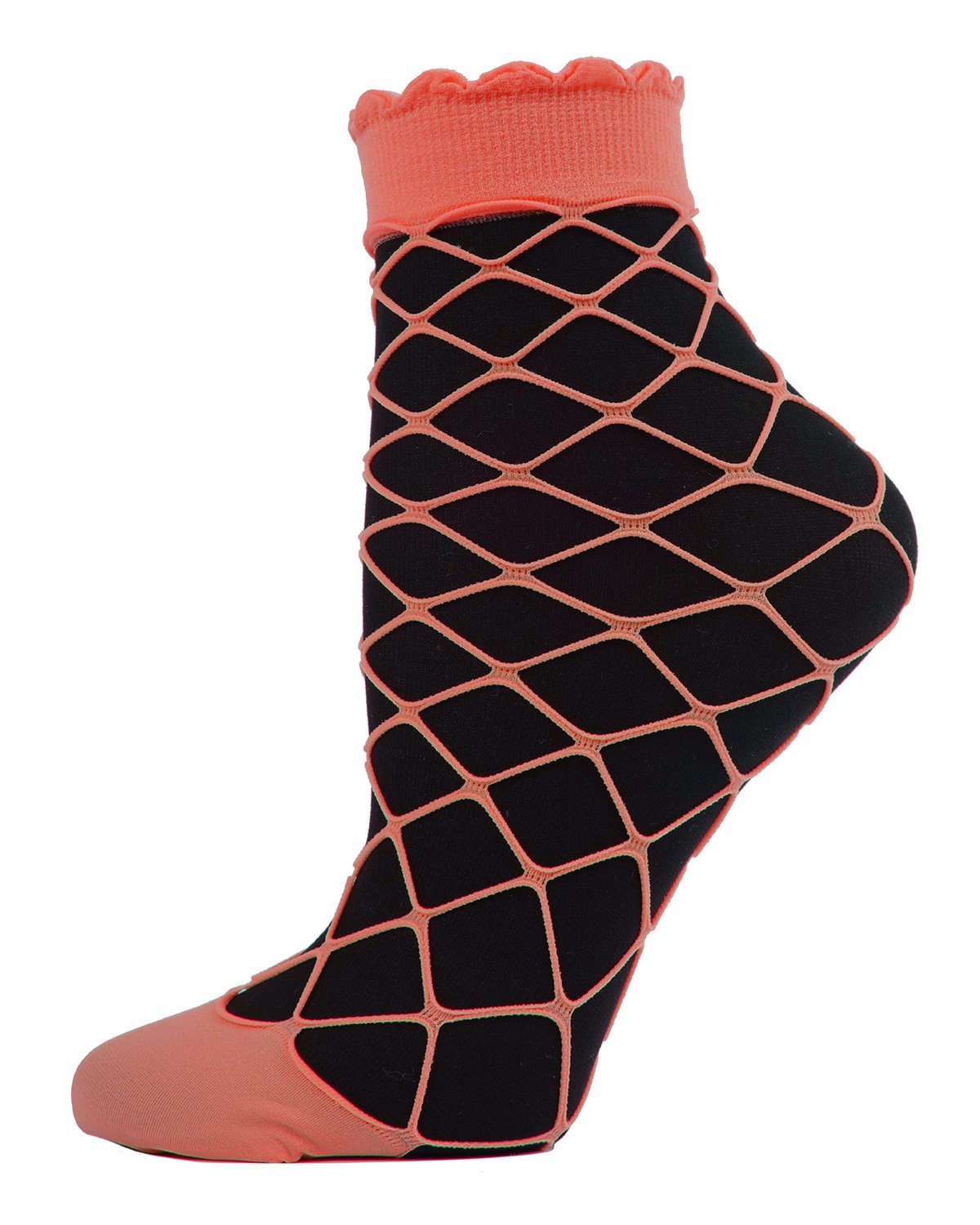 Maxi Fishnet Socks with Scalloped Cuffs