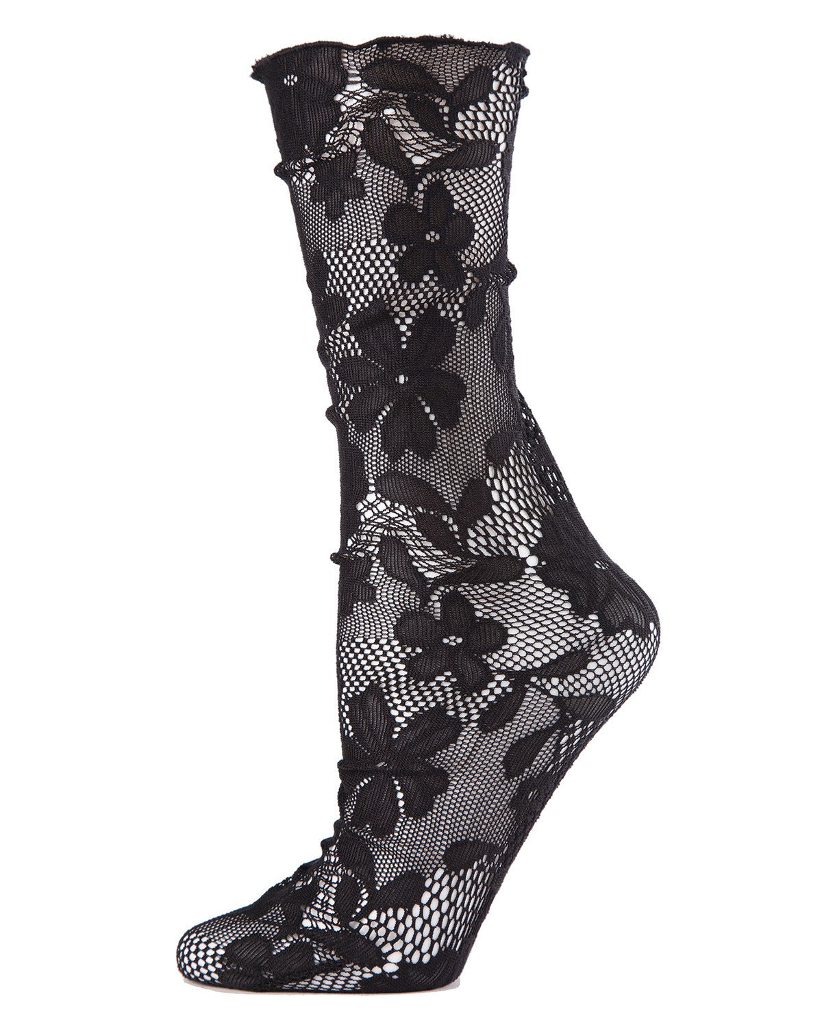 Women's Allure Lace Floral Slouch Socks