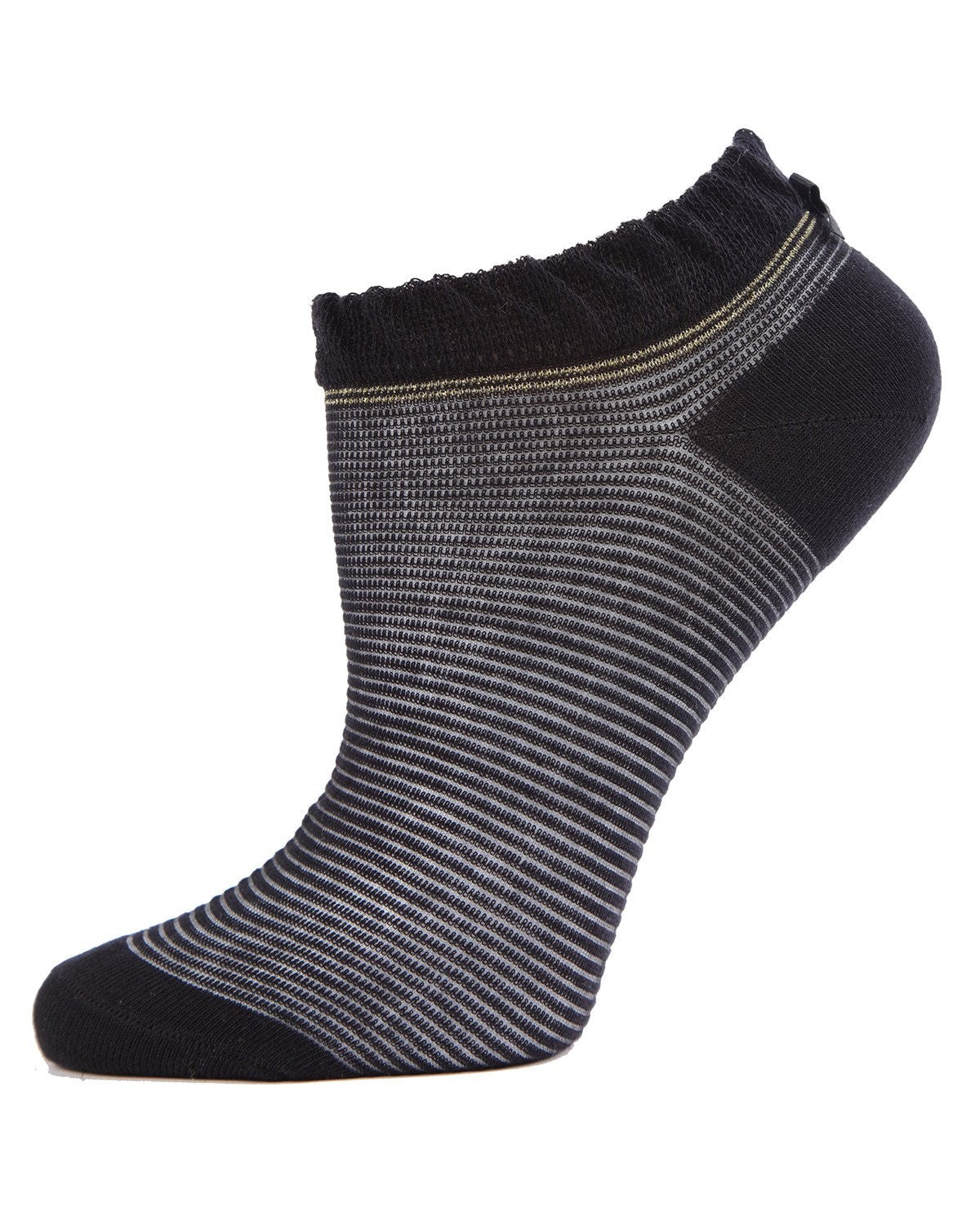 Striped Semi-sheer Women's Low Cut No Show Socks