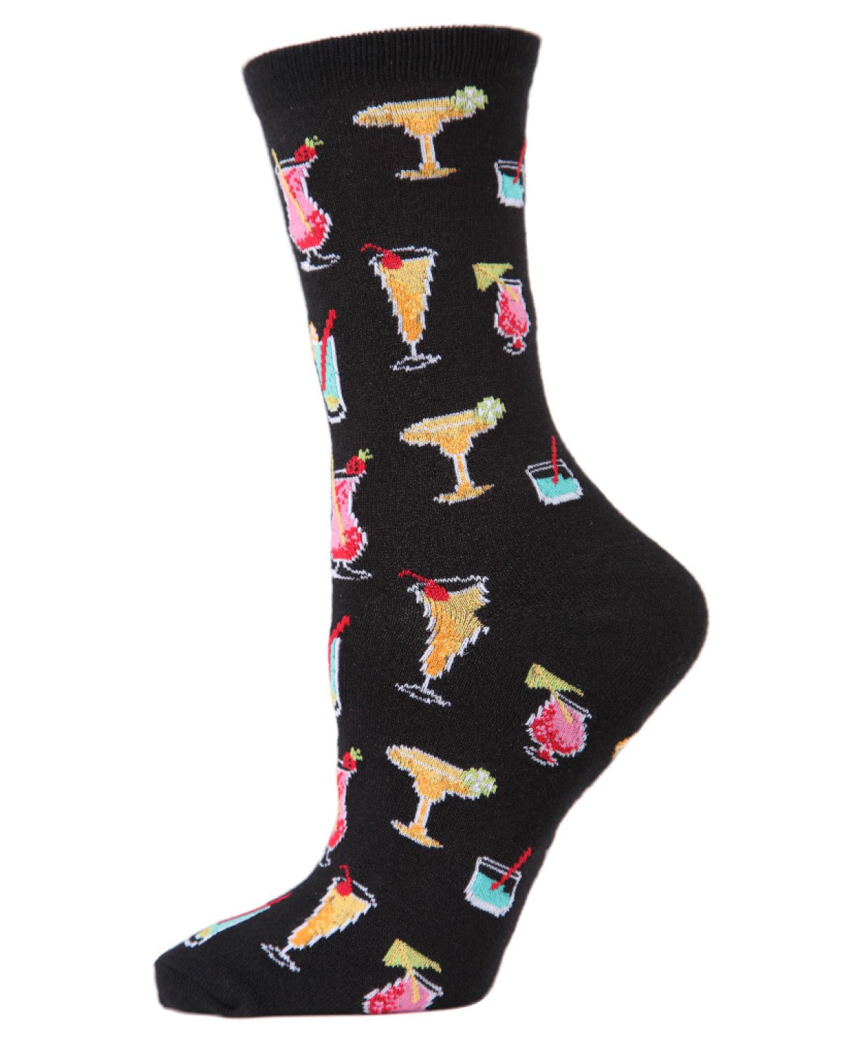 Tropical Drinks Bamboo Blend Crew Socks