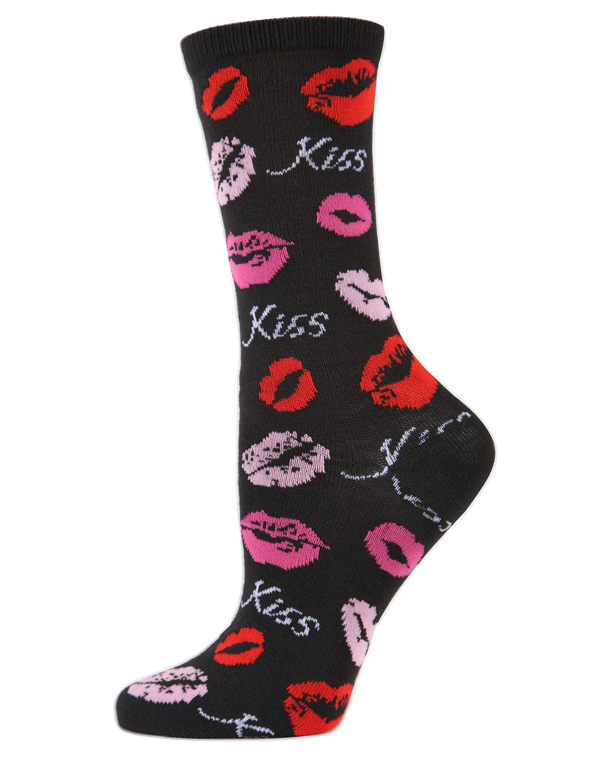 Pucker Up Kisses Bamboo Blend Crew Socks