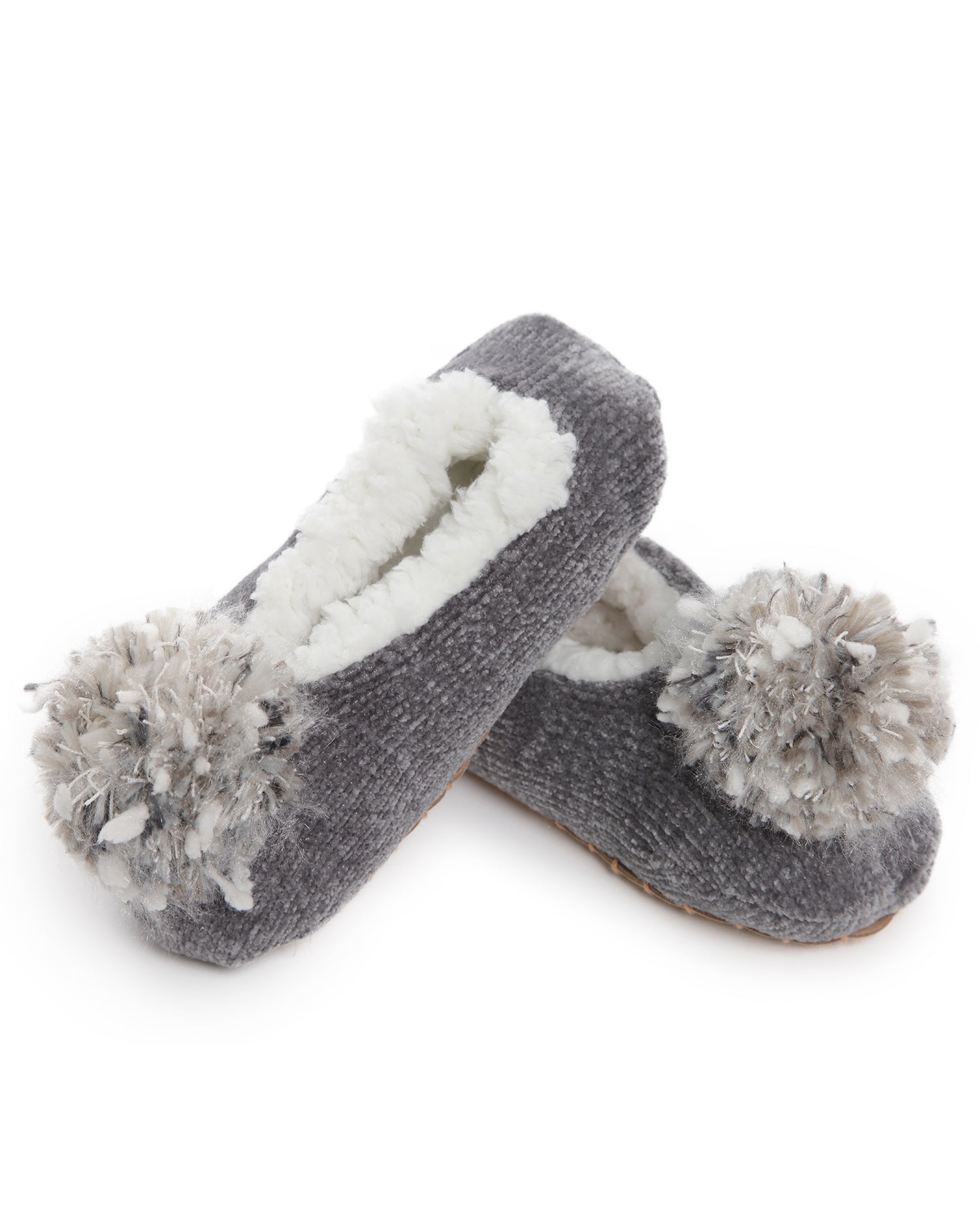 Women's Chenille Non-Skid Pom-Pom Slippers