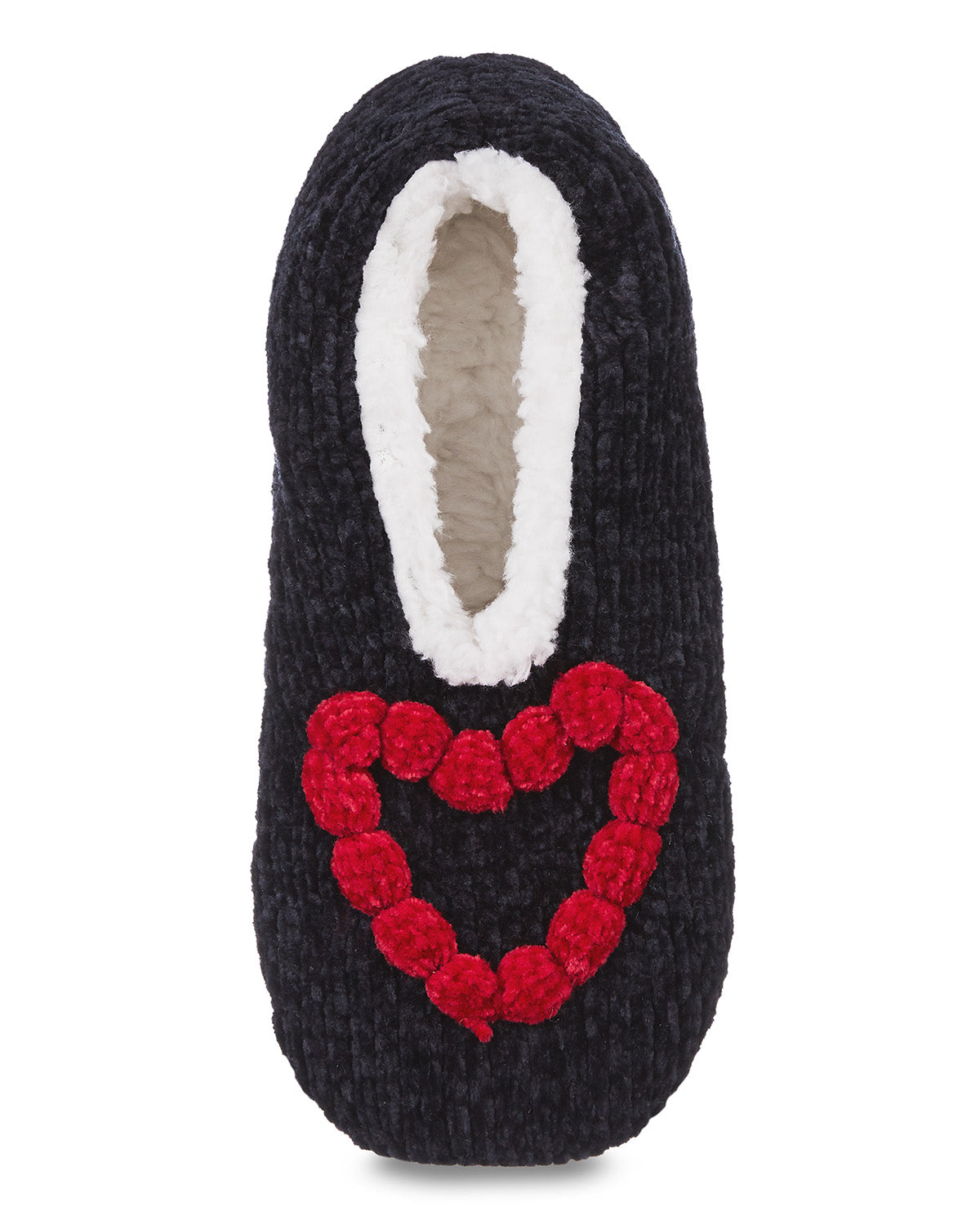 Women's Cozy Heart Chenille Sherpa-Lined Slippers