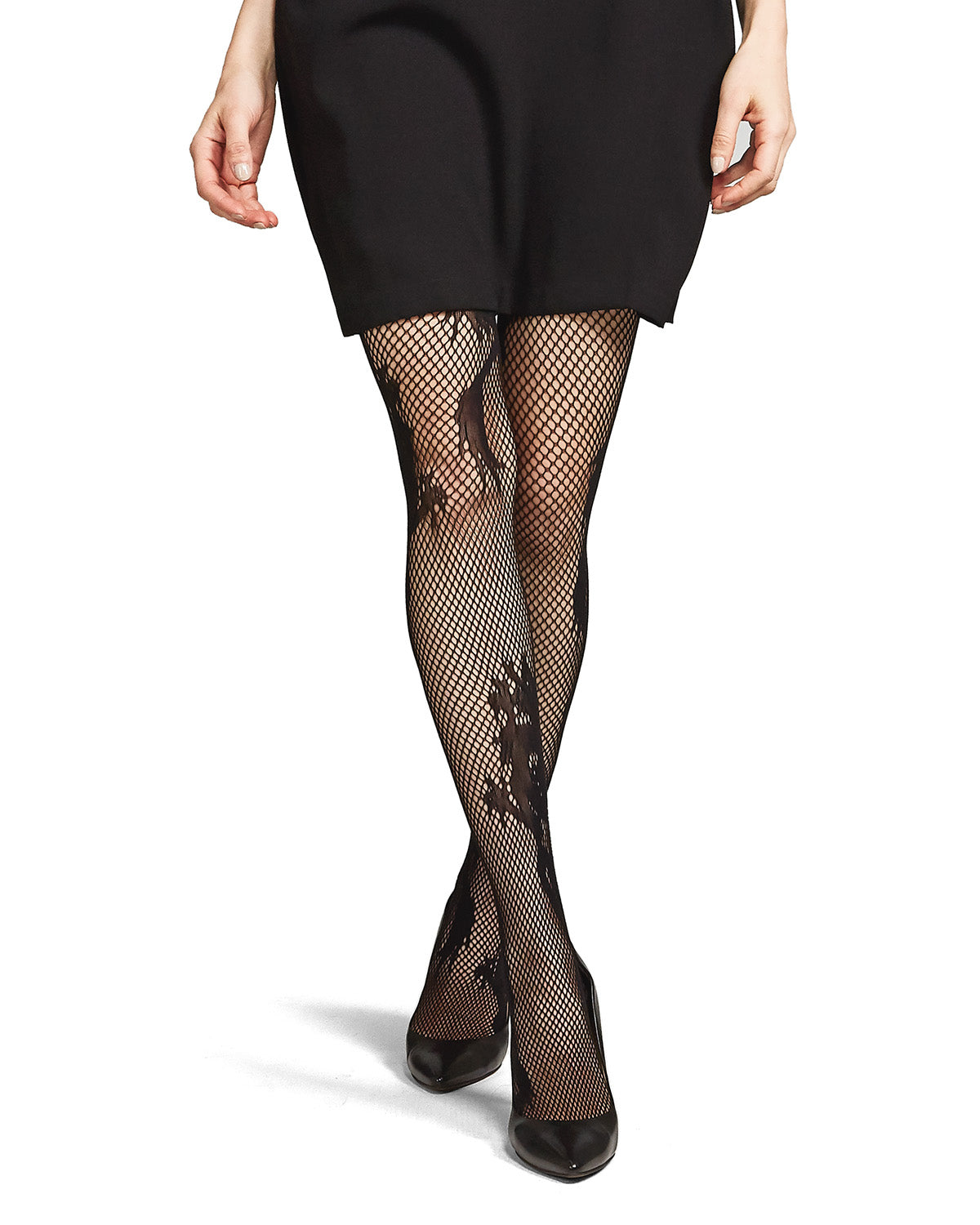 Natori Dragon Toss Patterned Net Tights