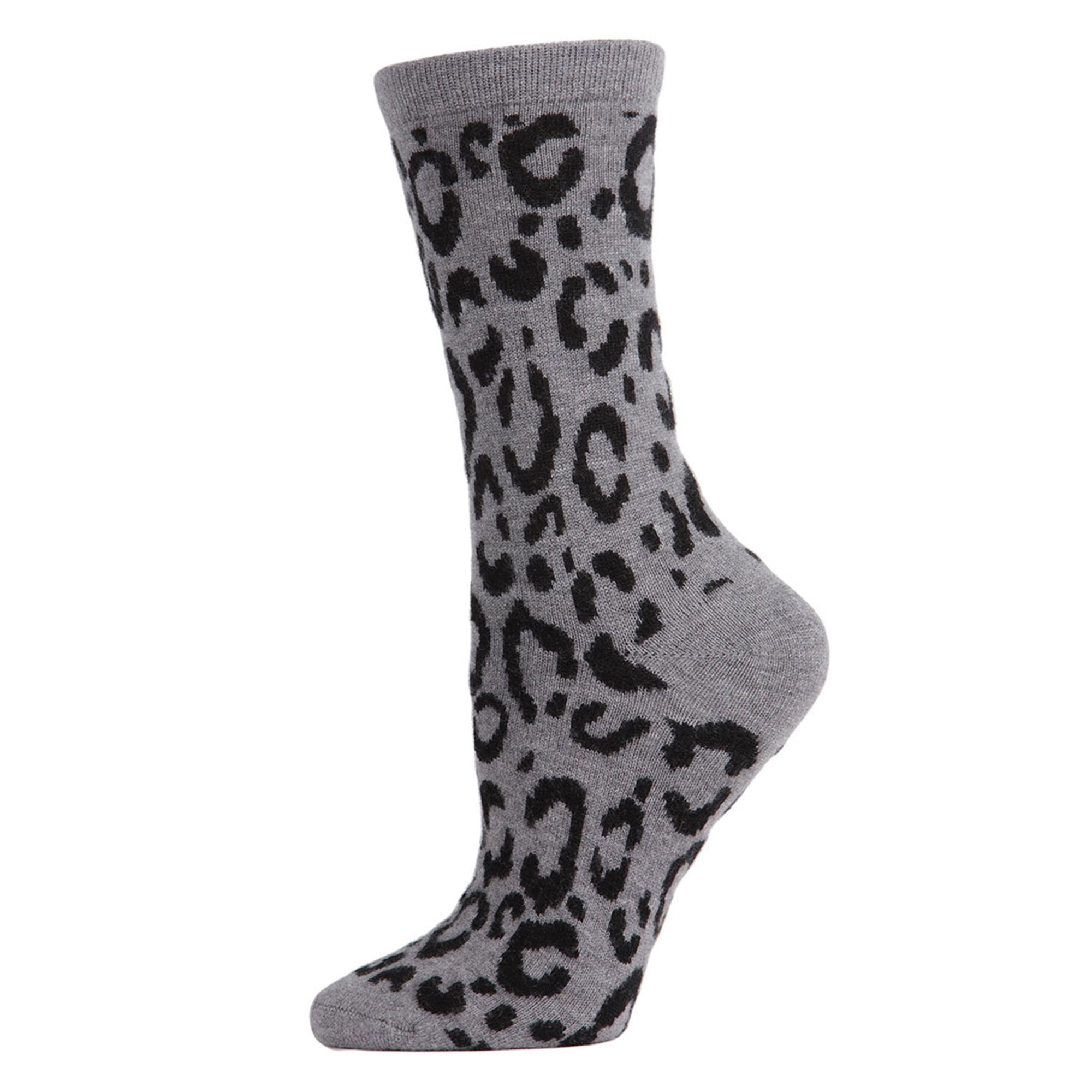 Women's 2 Pair Pack Natori Animal Print Cashmere Blend Crew Socks